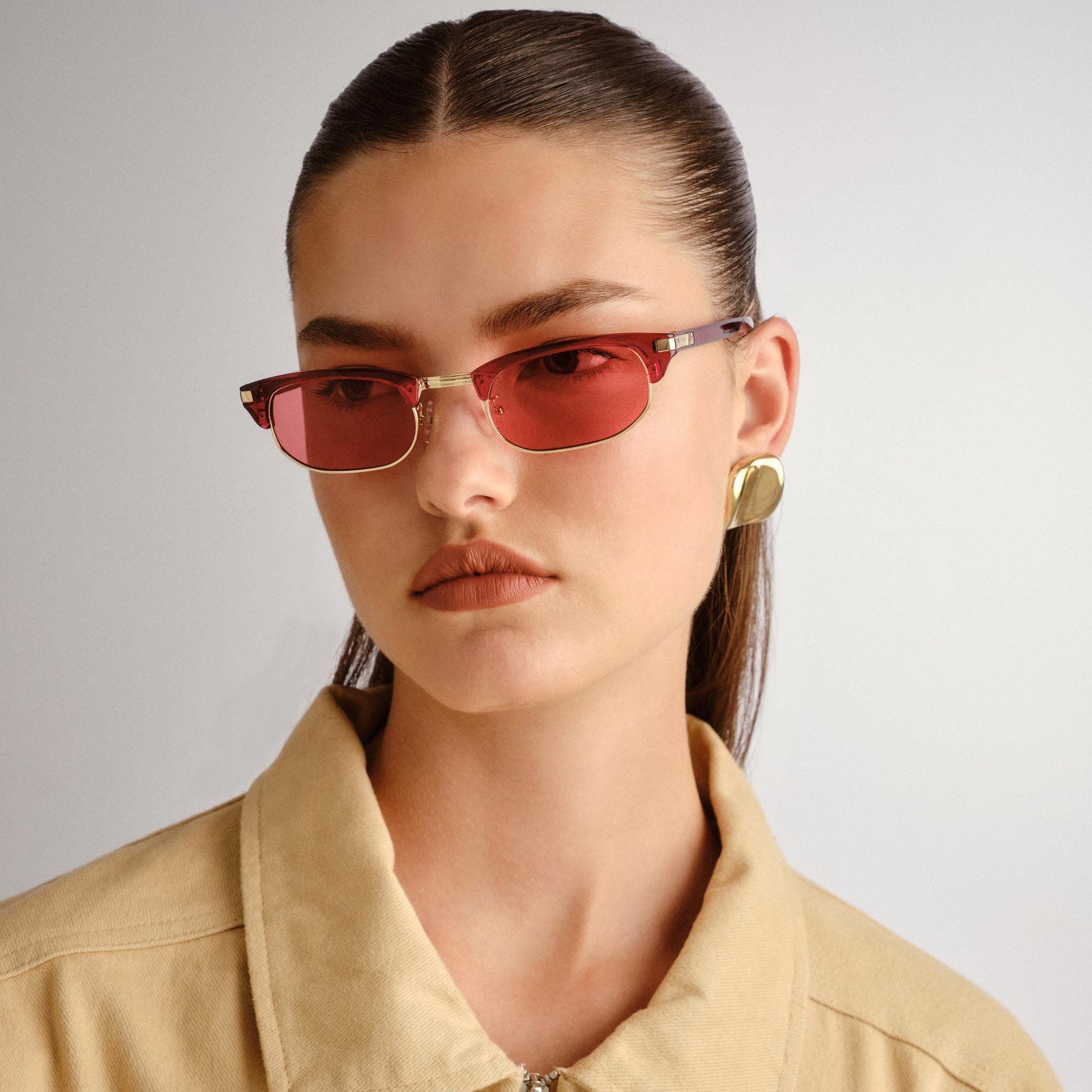 Nightingale Vermilion Uni-Sex D-Frame Sunglasses | Le Specs