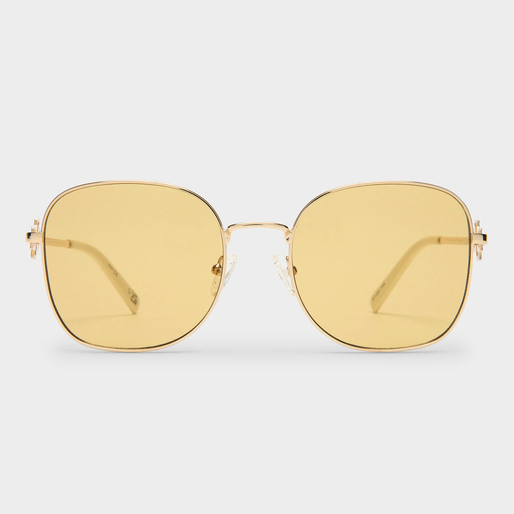 ★Le Specs★morphosis ティント サングラス オーストラリア Metamorphosis Gold Female Round Sunglasses | Le Specs