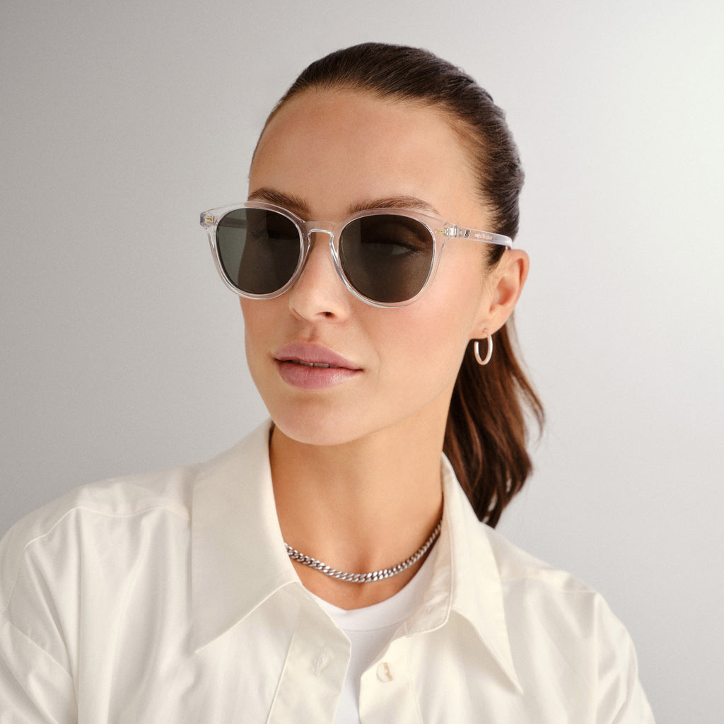 Womens Transparent Frame Sunglasses Womens Clear Circle Sunglasses