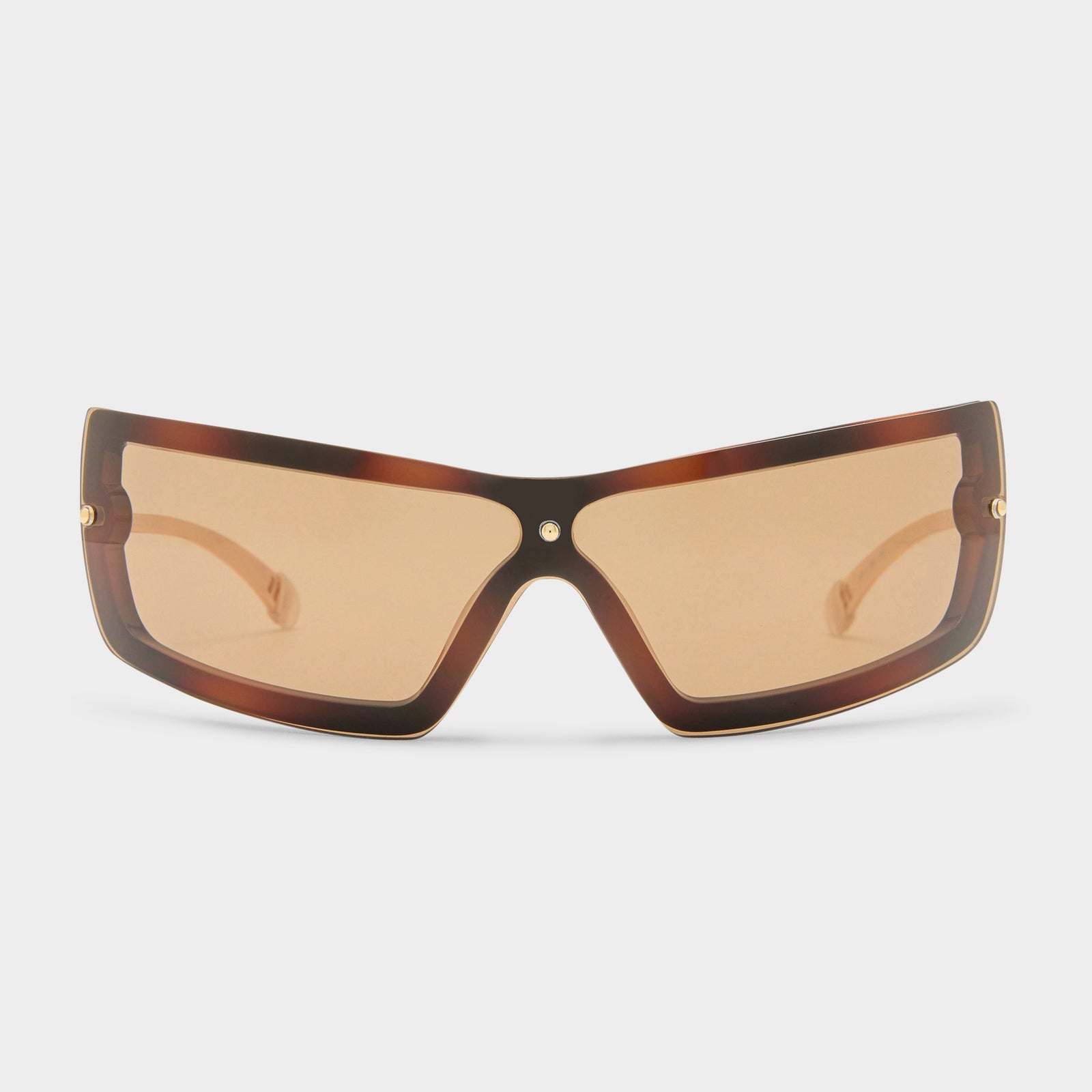 The Bodyguard Tort Gold Uni-Sex Wrap Sunglasses | Le Specs