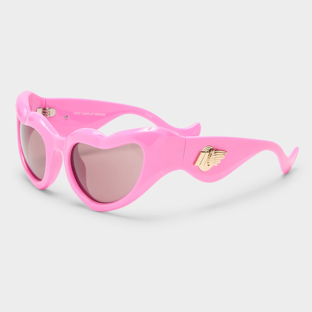 Fast Love Powder Pink Female Cat-Eye Sunglasses Le Specs