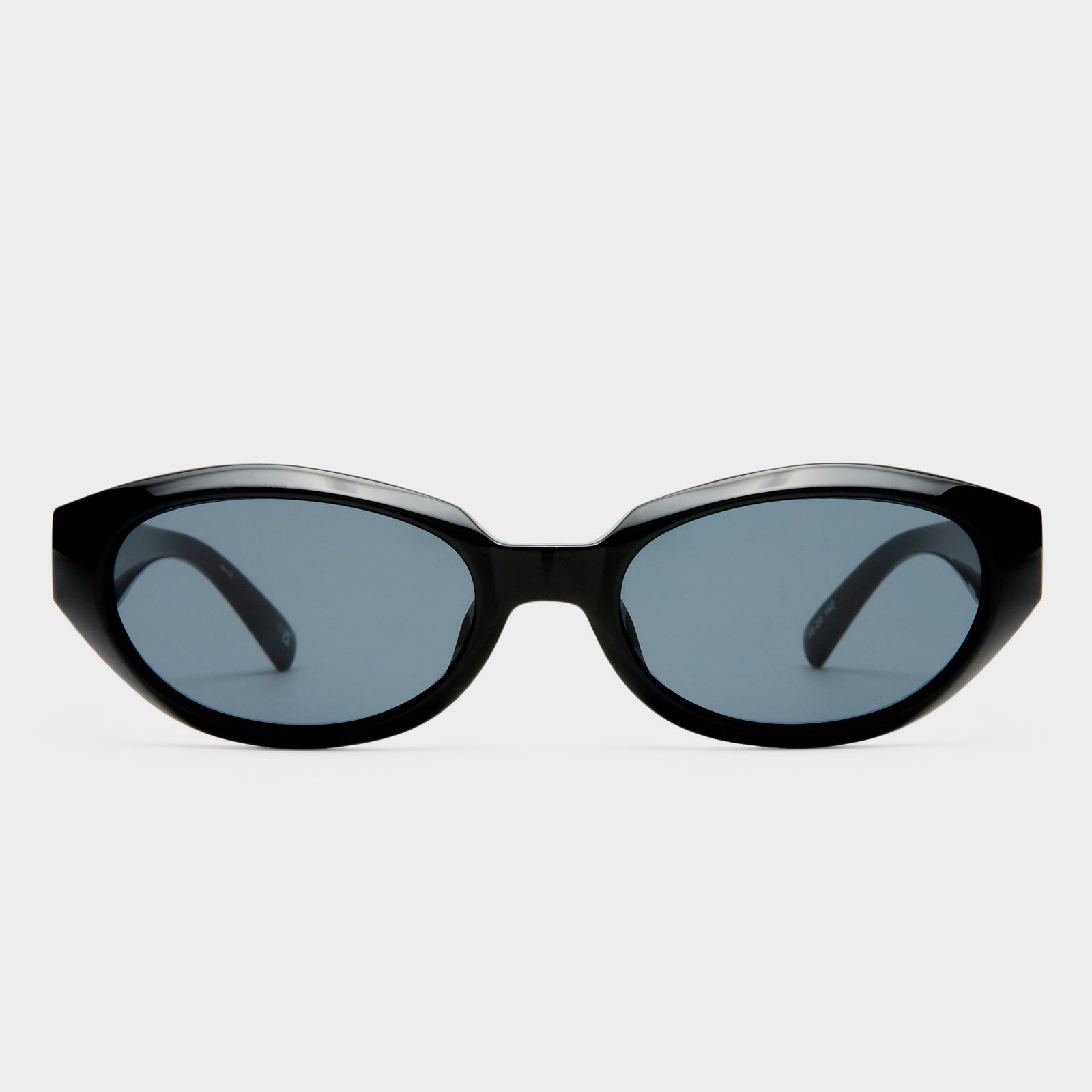 Le Bijou Black Uni-Sex Oval Sunglasses | Le Specs