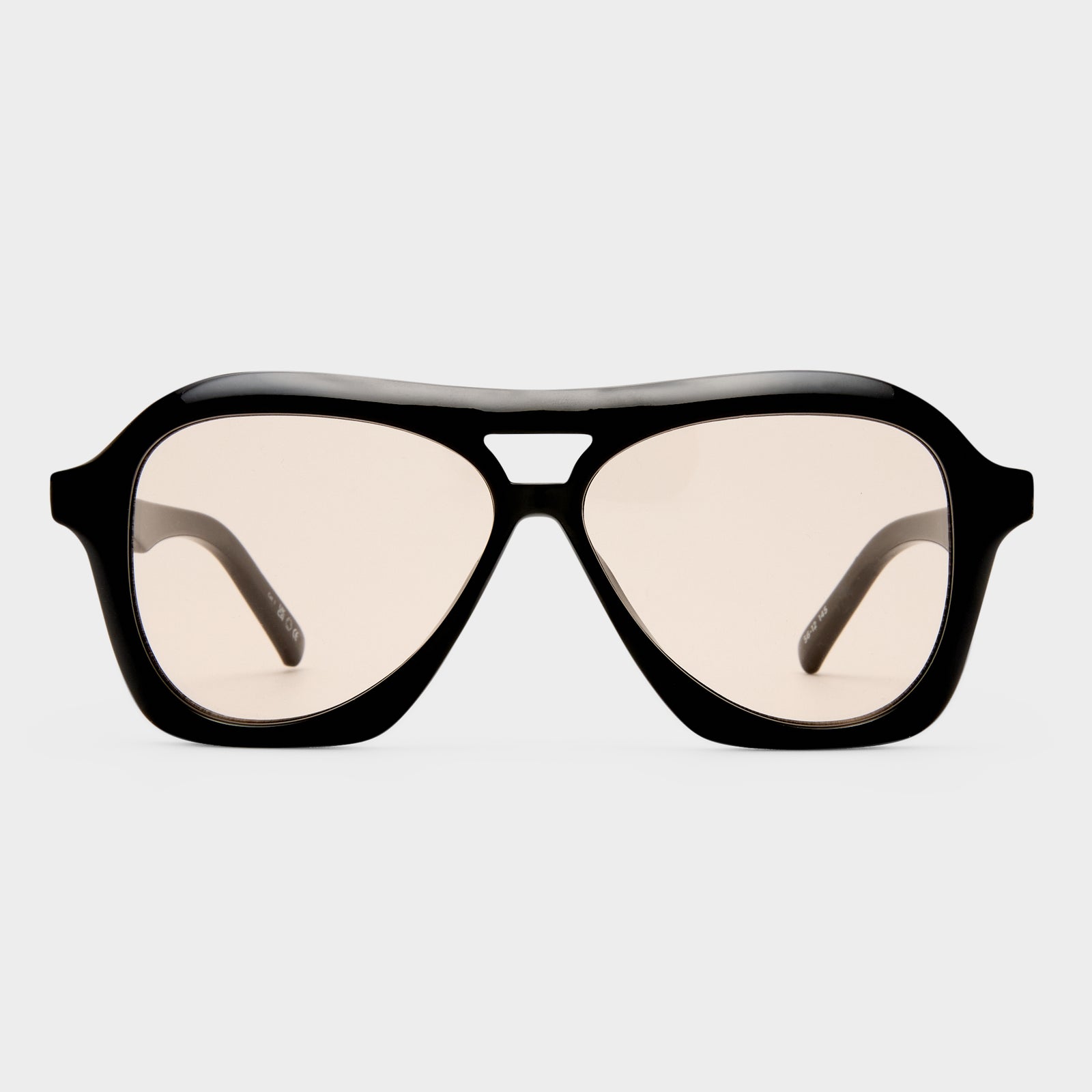 Drizzle Black Uni-Sex Aviator Sunglasses | Le Specs