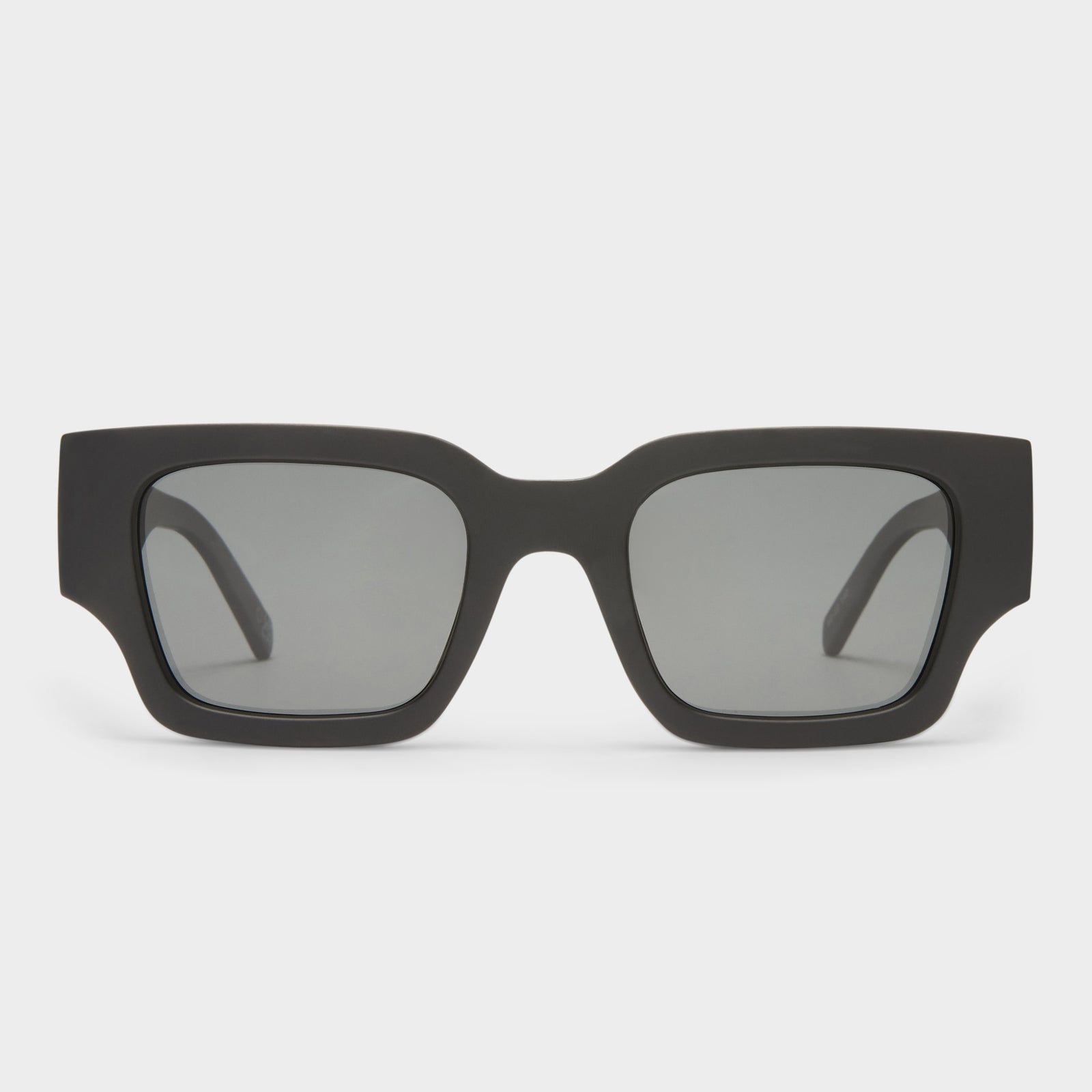 Atlantis Matte Black Uni-Sex Rectangle Sunglasses | Le Specs