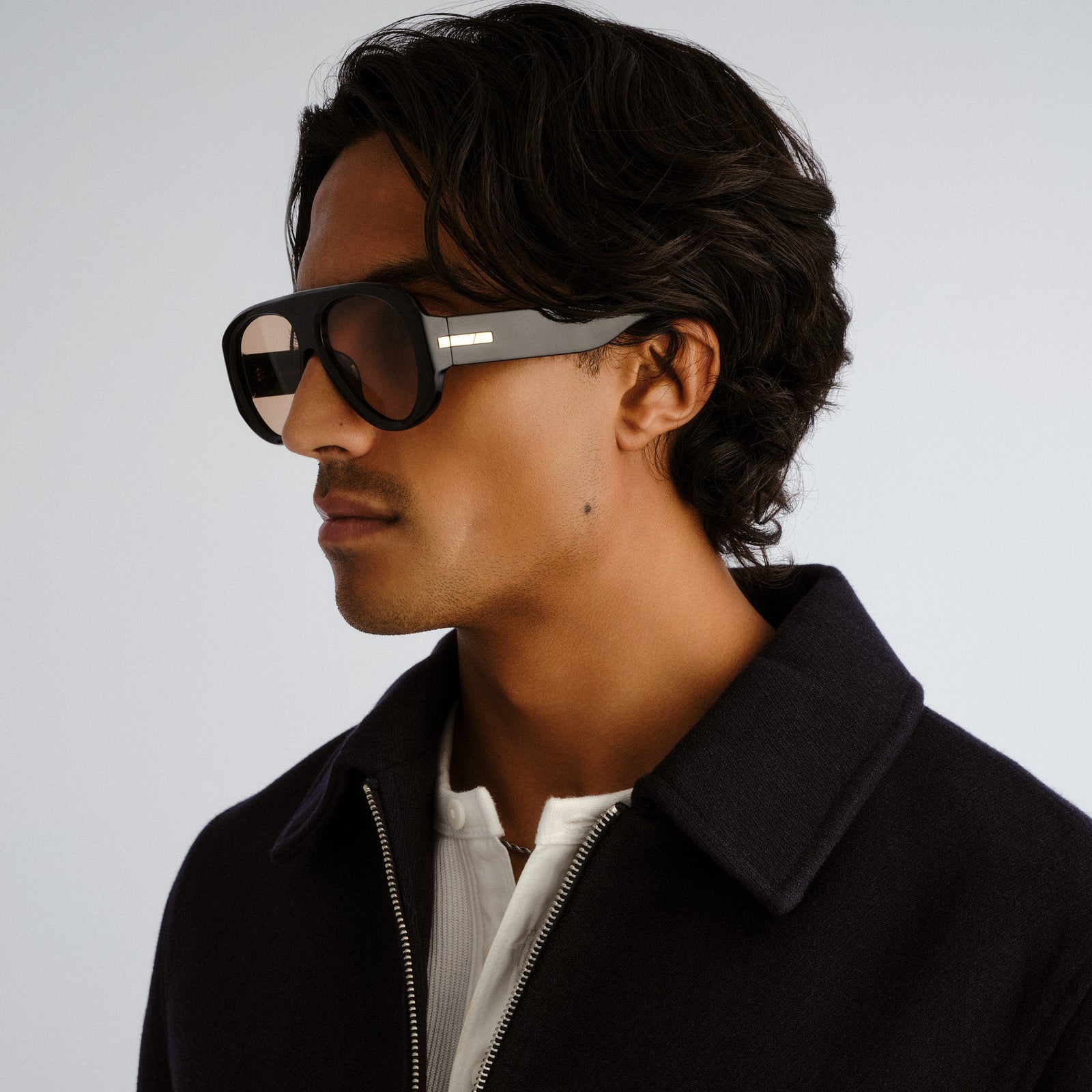 Dream Boat Black Uni-Sex Aviator Sunglasses | Le Specs