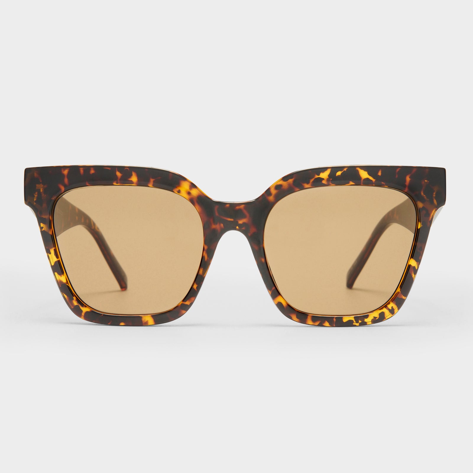 Star Glow Dark Tort Female Square Sunglasses | Le Specs