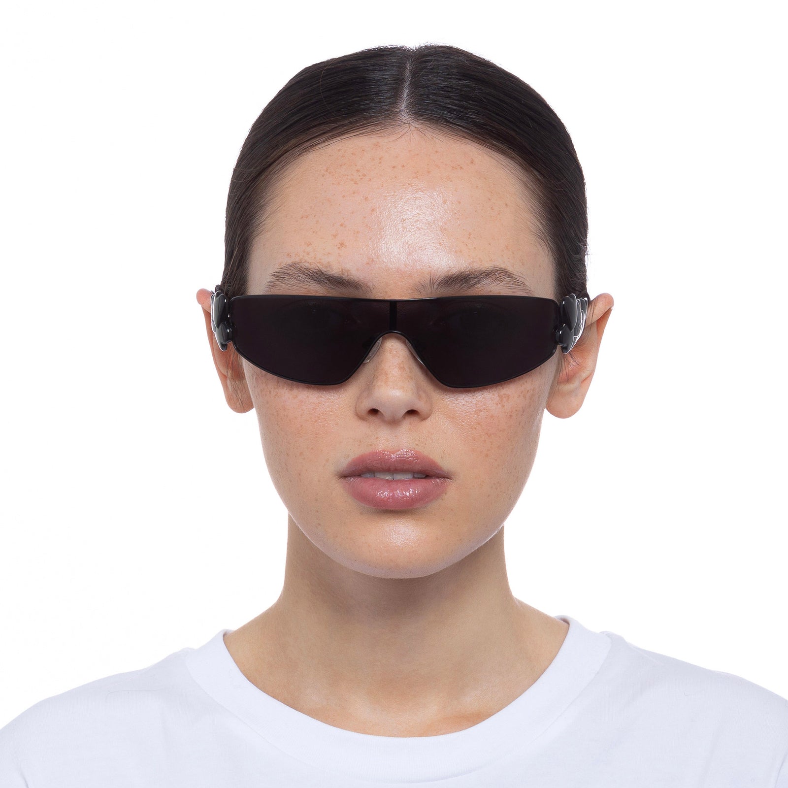 Temptress Black Female Shield Sunglasses | Le Specs
