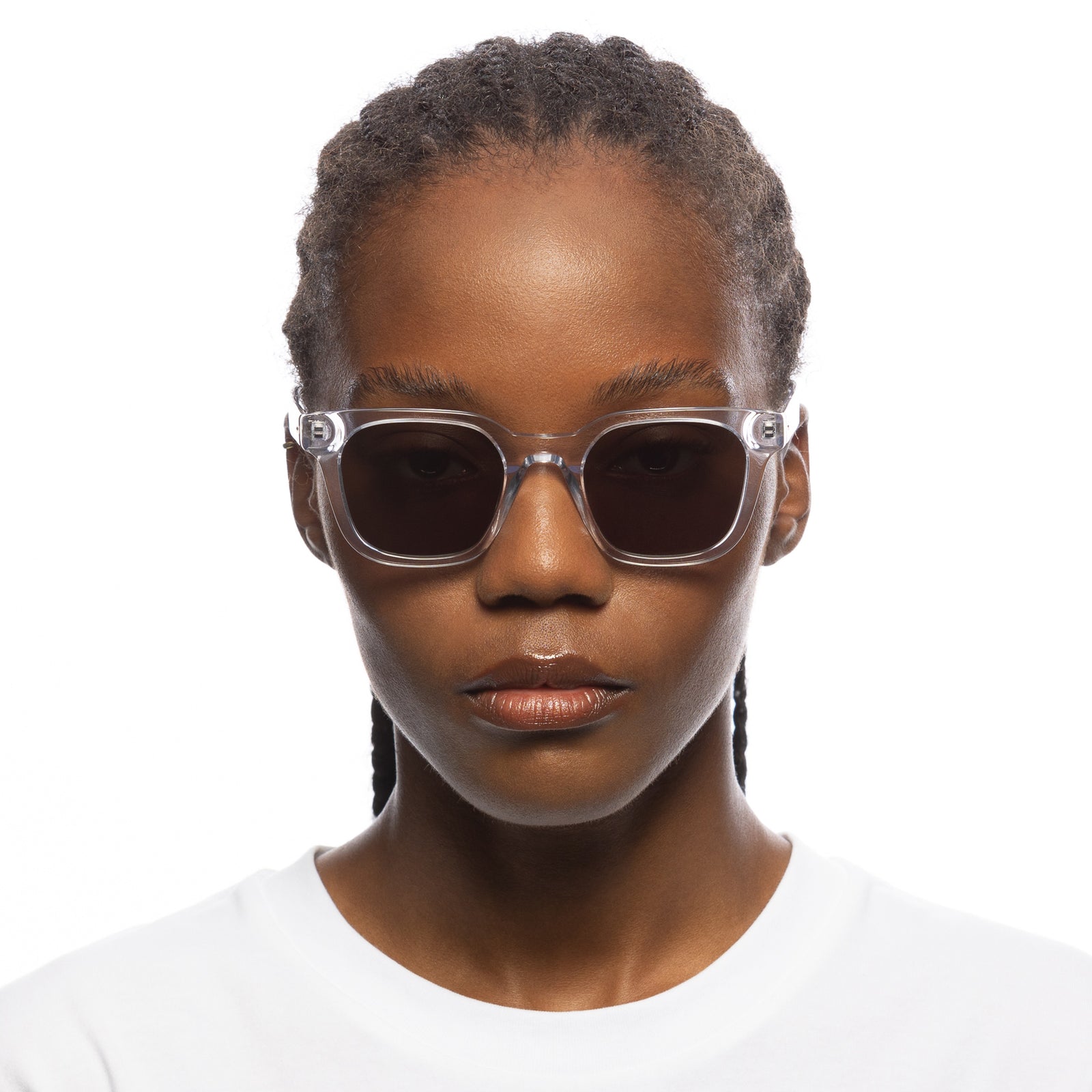 Biopic 50 Crystal Clear Uni-Sex D-Frame Sunglasses | Le Specs