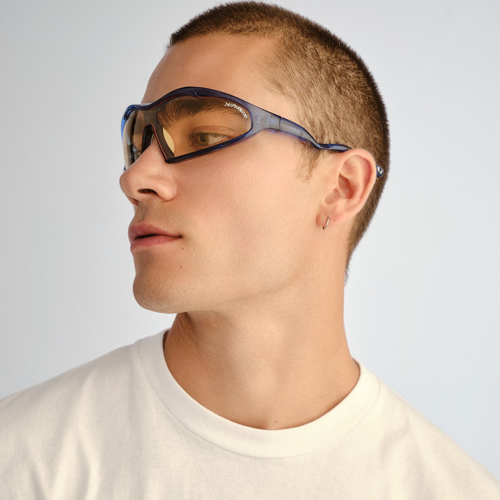 Flux Cobalt Blue Uni-Sex Shield Sunglasses | Le Specs