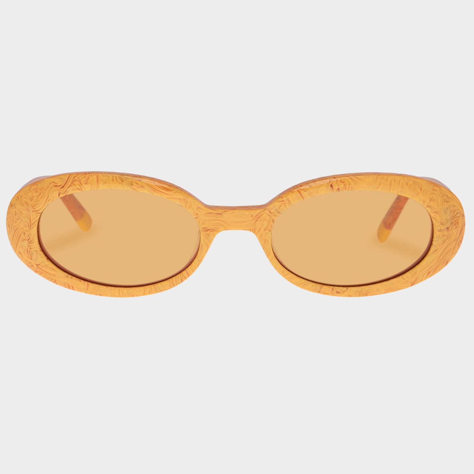 Maybae Yellow Crayon Female Oval Sunglasses | Le Specs