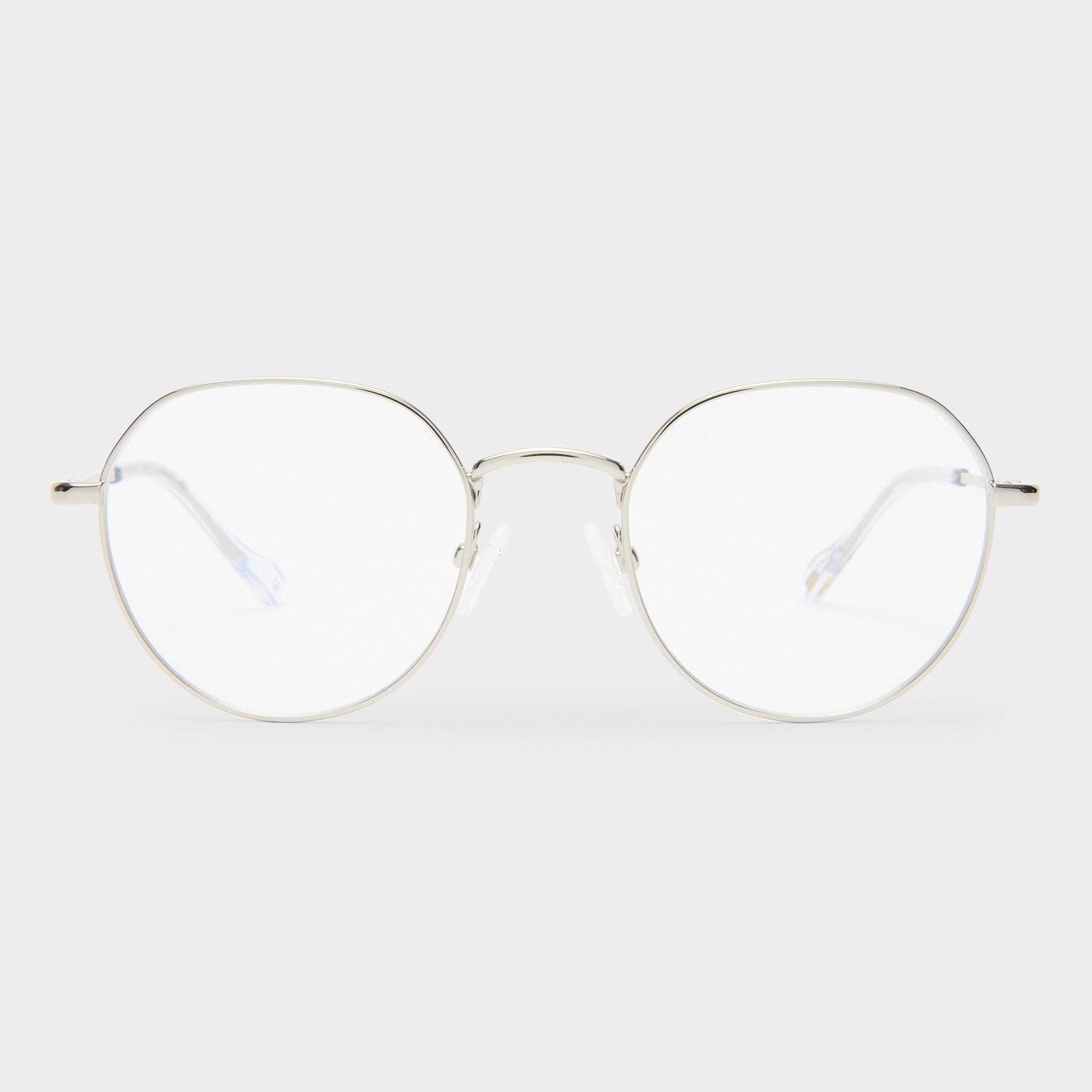 Notoriety Silver Uni-Sex Oval Optical Frames | Le Specs