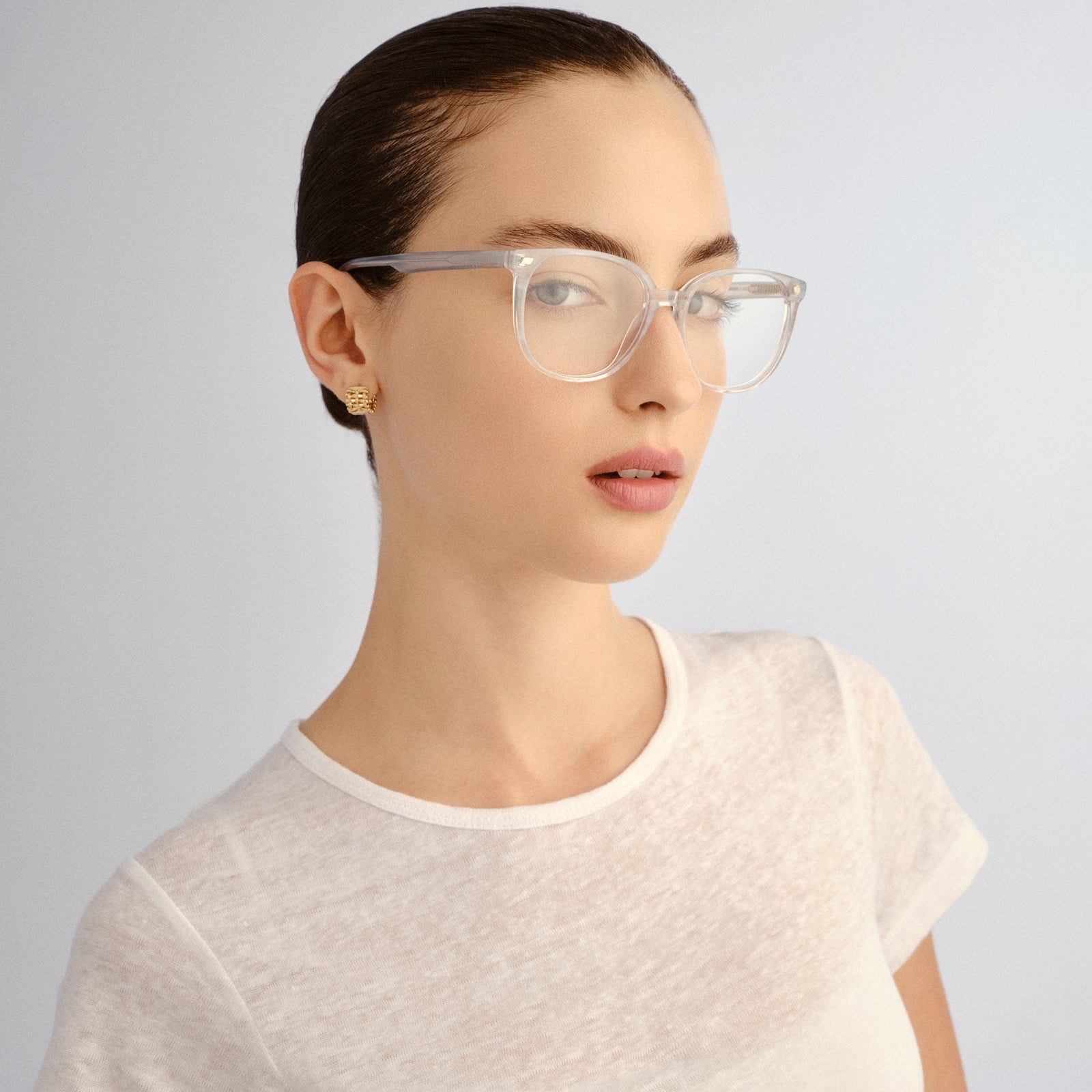 Formentera Grey Haze Female Round Optical Frames | Le Specs