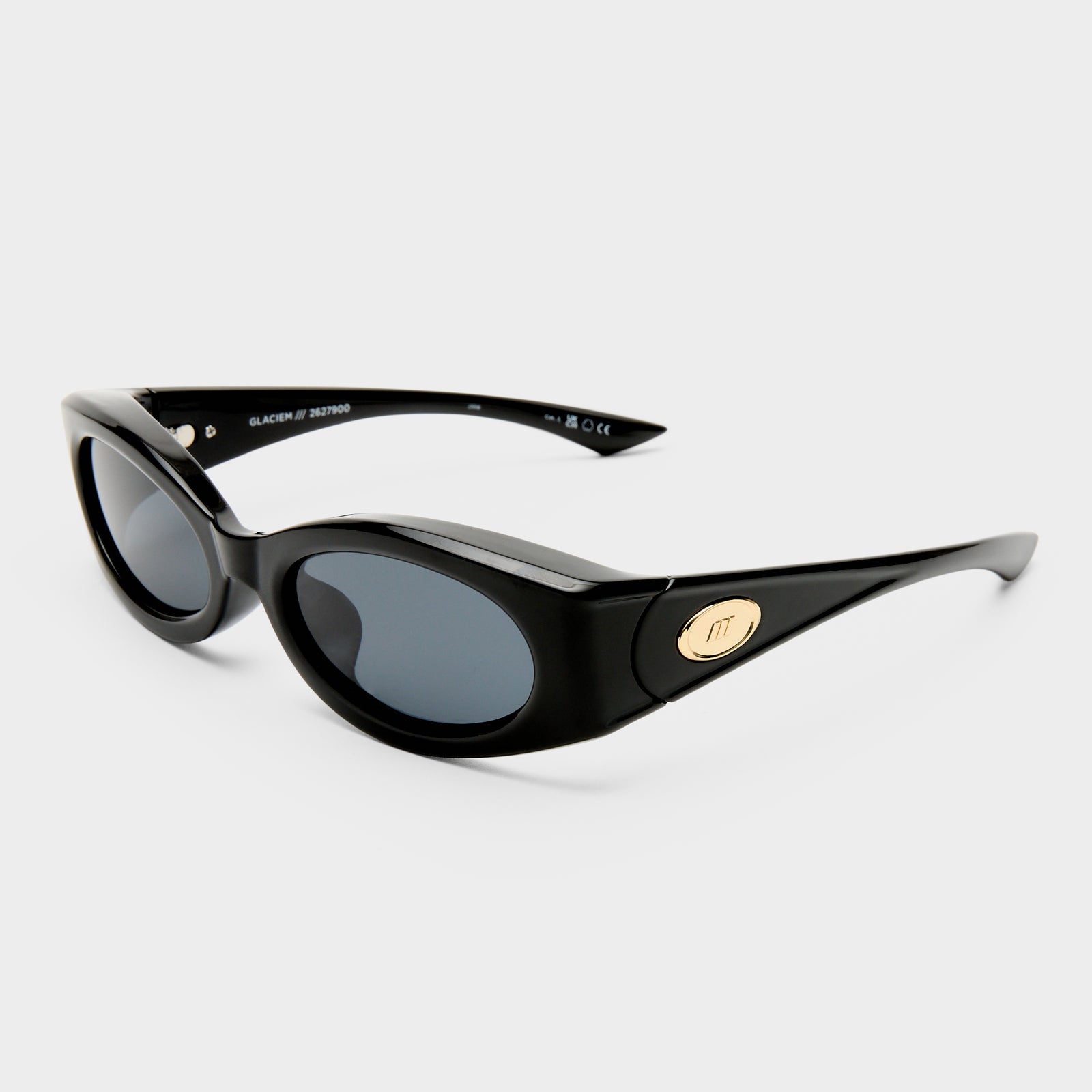 Glaciem Black Uni-Sex Wrap Sunglasses | Le Specs