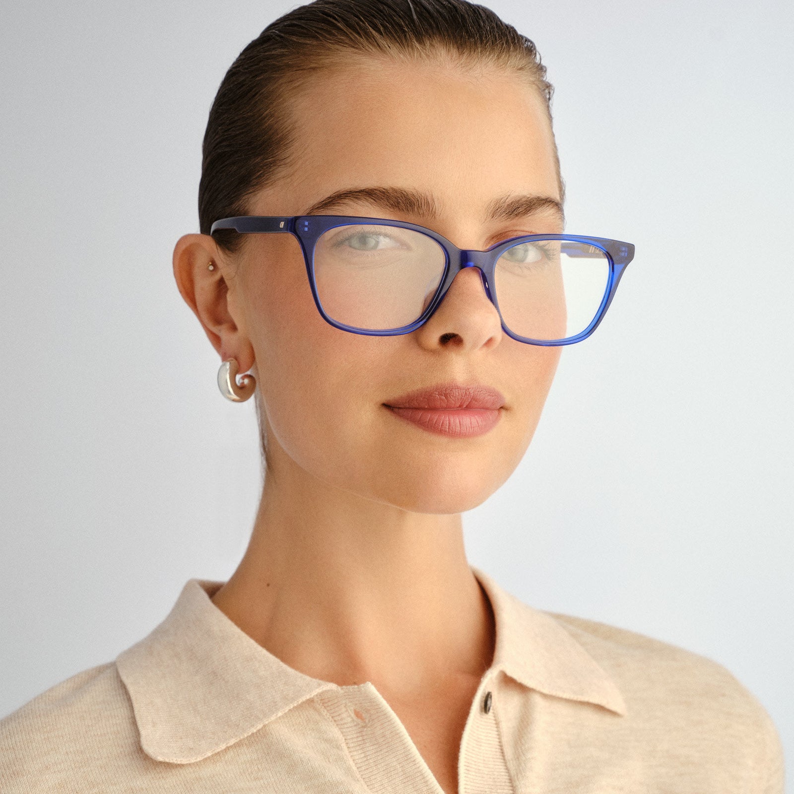 Off Script Cobalt Blue Uni-Sex Cat-Eye Optical Frames | Le Specs