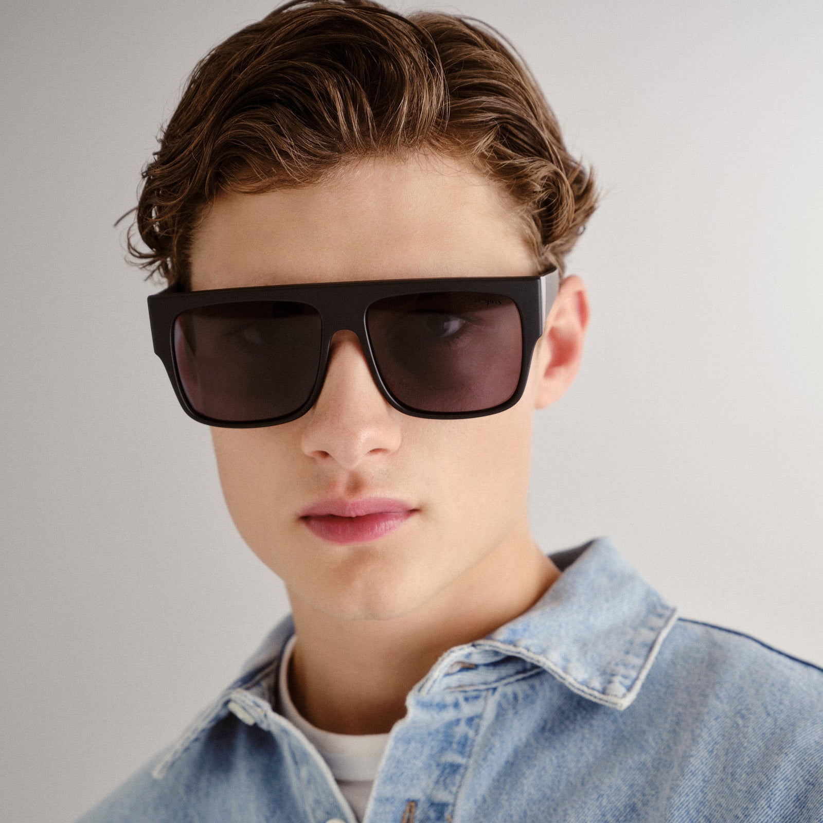 Bravado Matte Black Male D-Frame Sunglasses | Le Specs