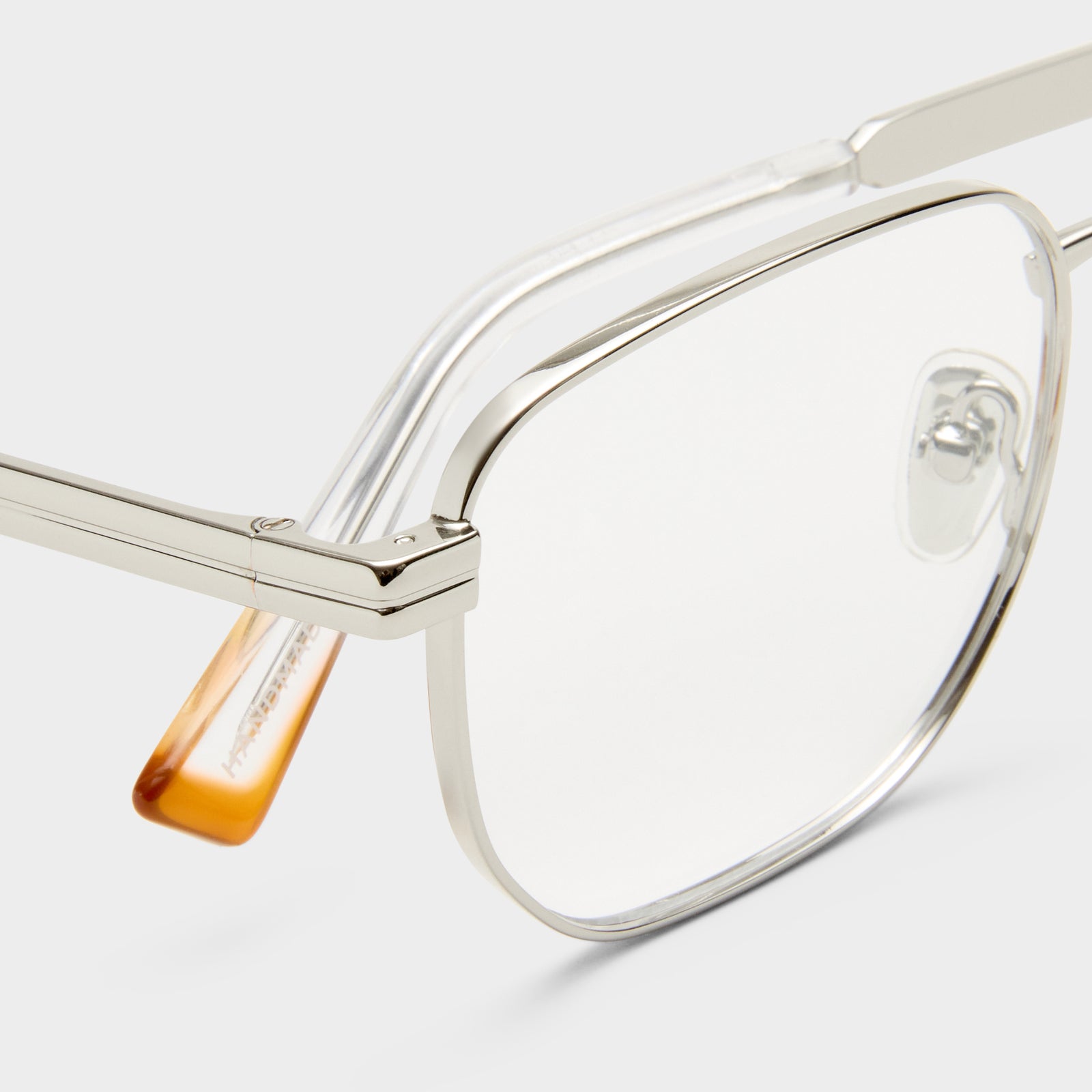 Hard Copy Silver Uni-Sex Square Optical Frames | Le Specs
