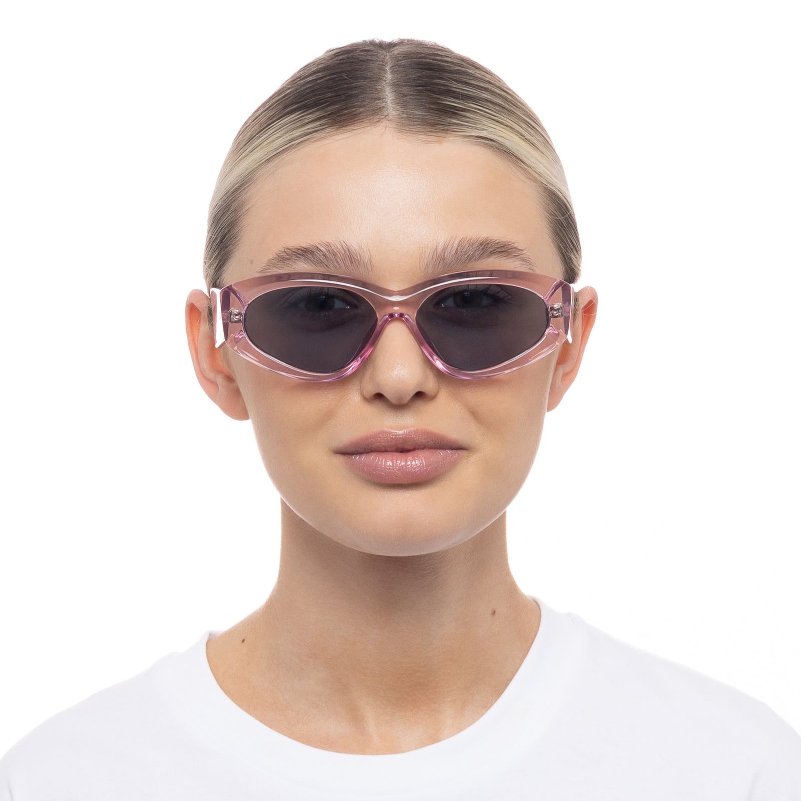 Under Wraps Pink Female Wrap Sunglasses | Le Specs