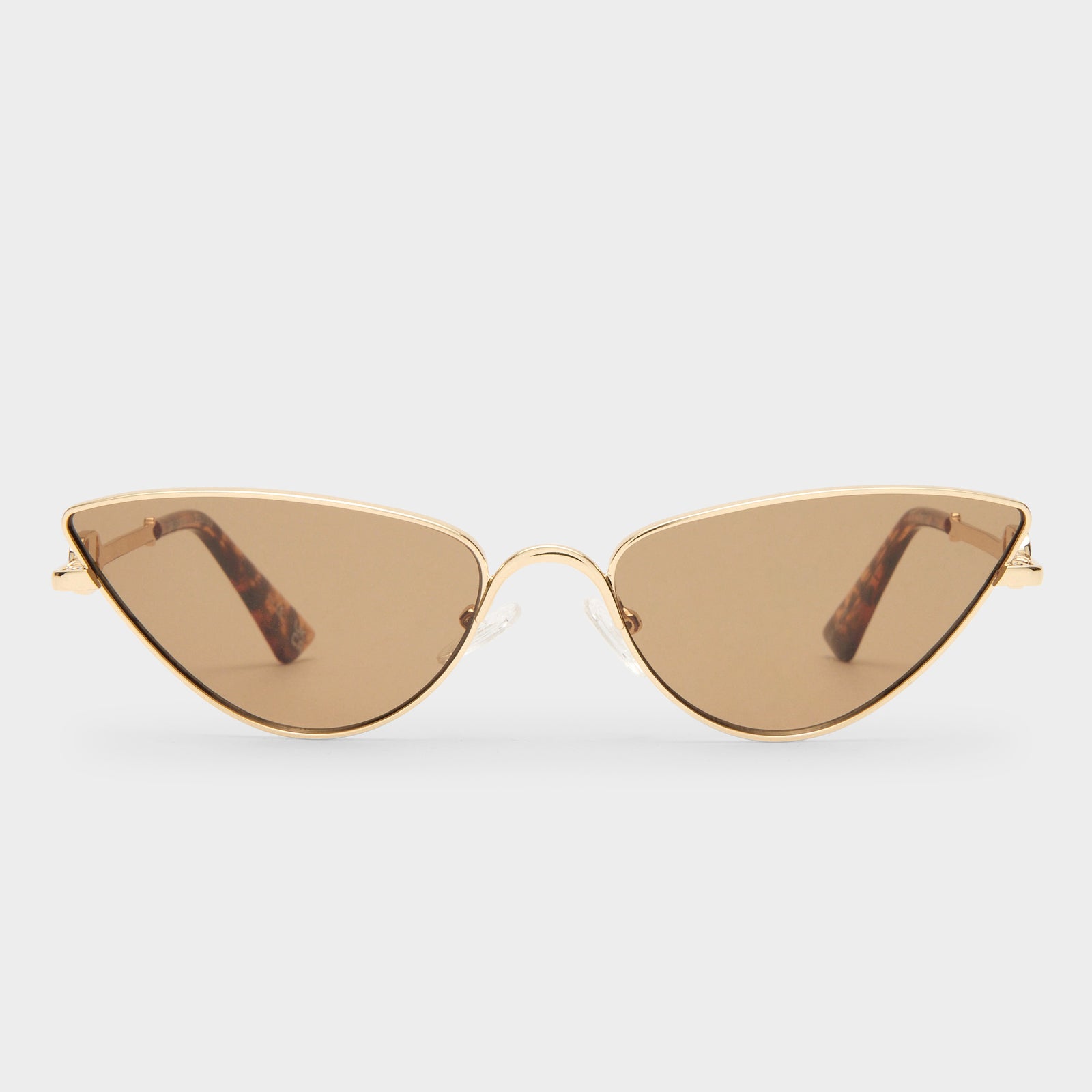 The Soiree Bright Gold Female Cat-Eye Sunglasses | Le Specs