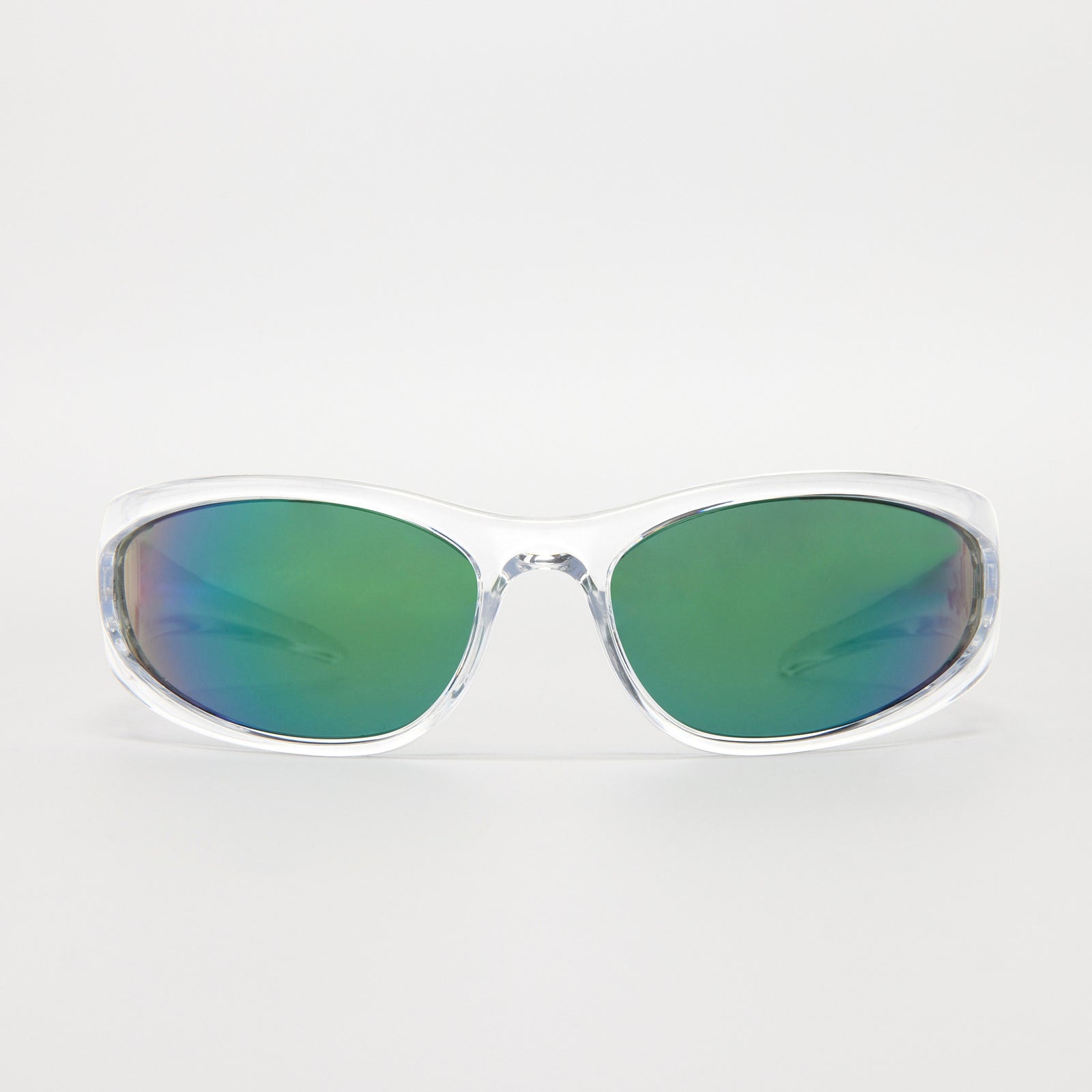 Phishing Crystal Clear Uni-Sex Wrap Sunglasses | Le Specs