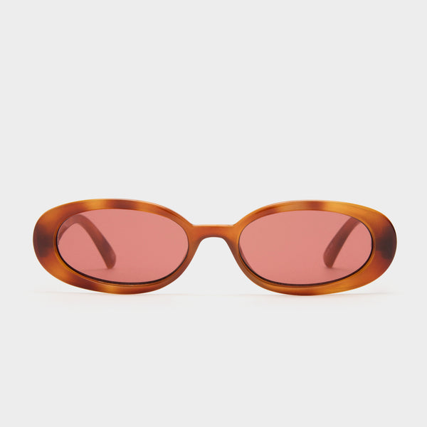 Outta Love Vintage Tort Female Oval Sunglasses | Le Specs