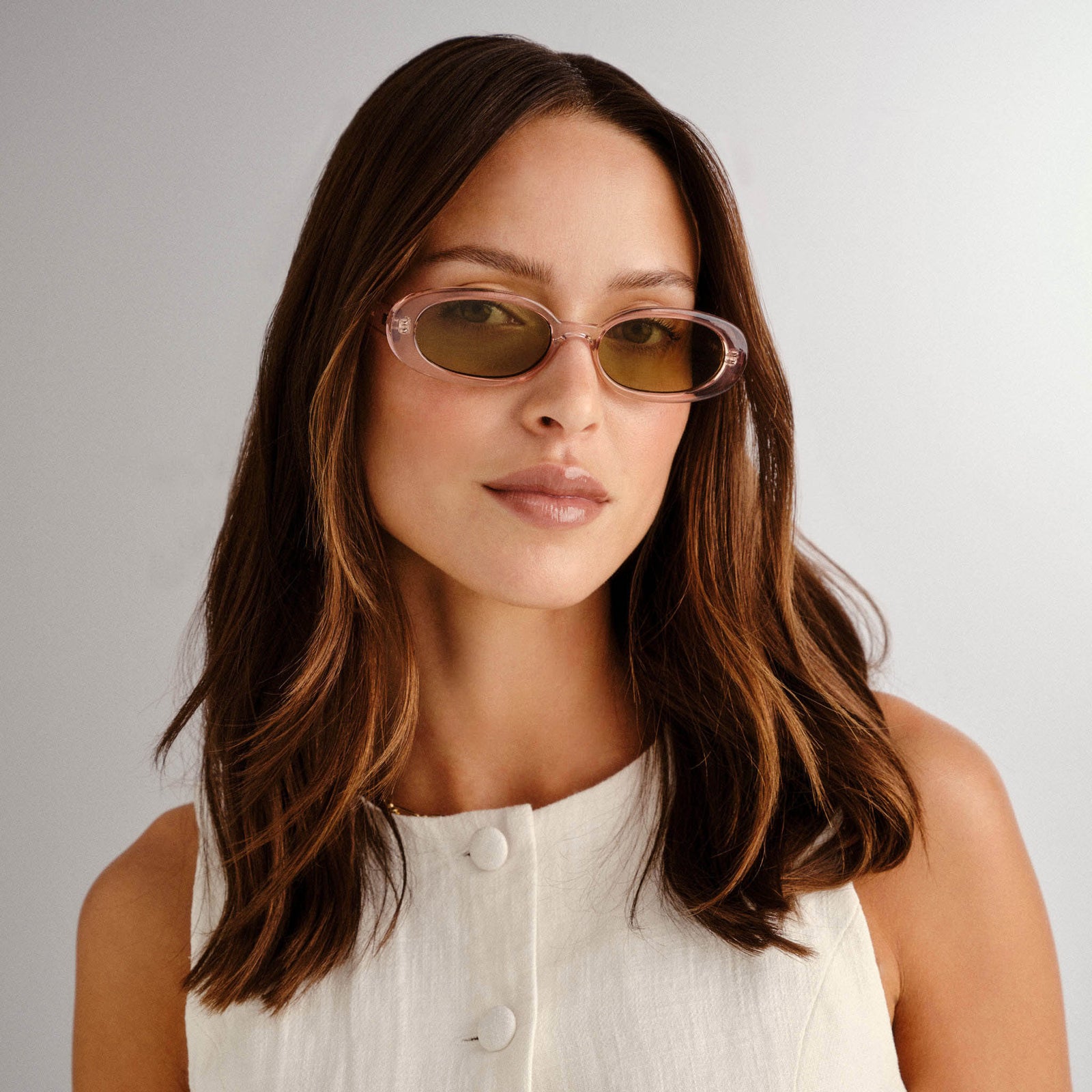 Outta Love Rosewater Female Oval Sunglasses | Le Specs