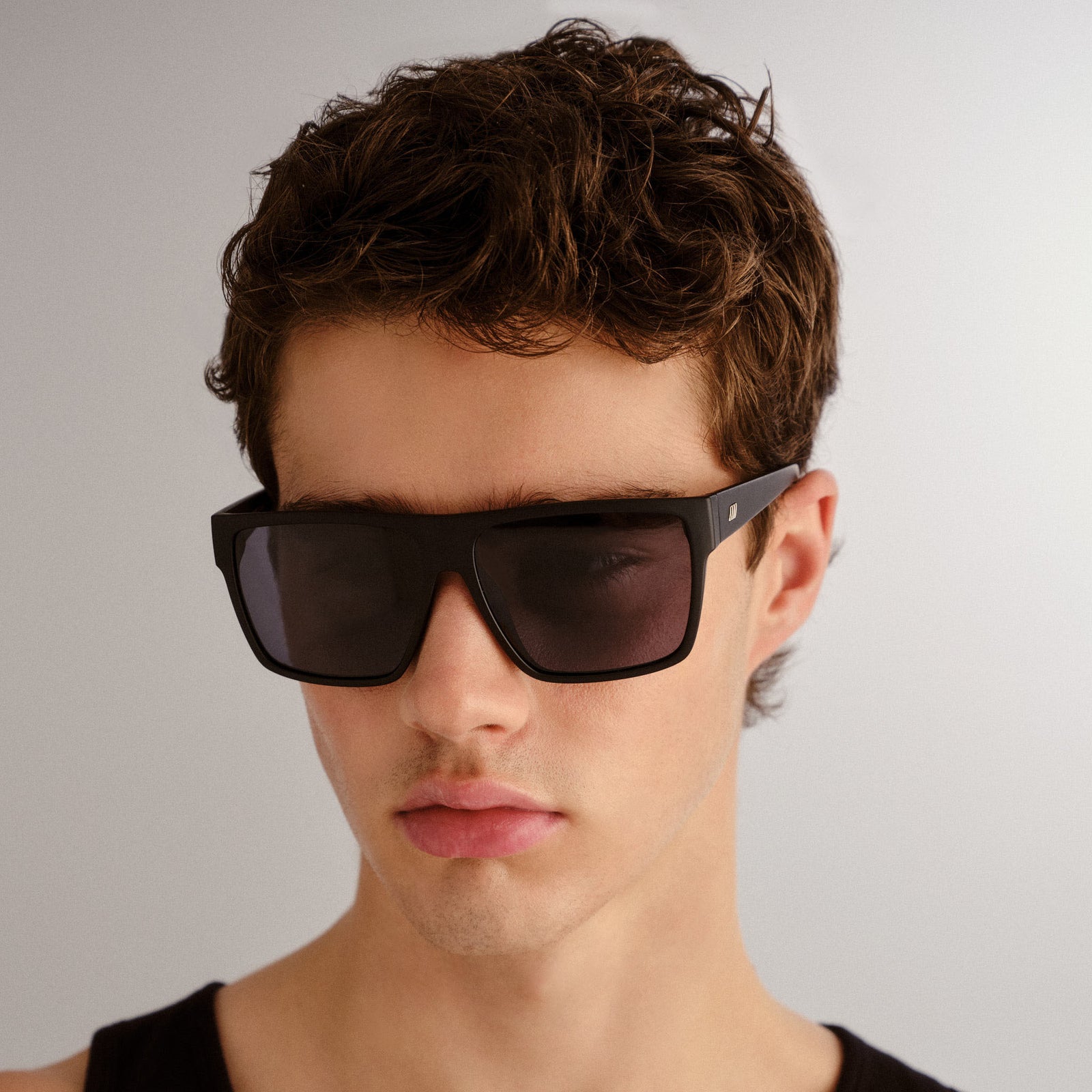 Dark Magic Black Male D-Frame Sunglasses | Le Specs