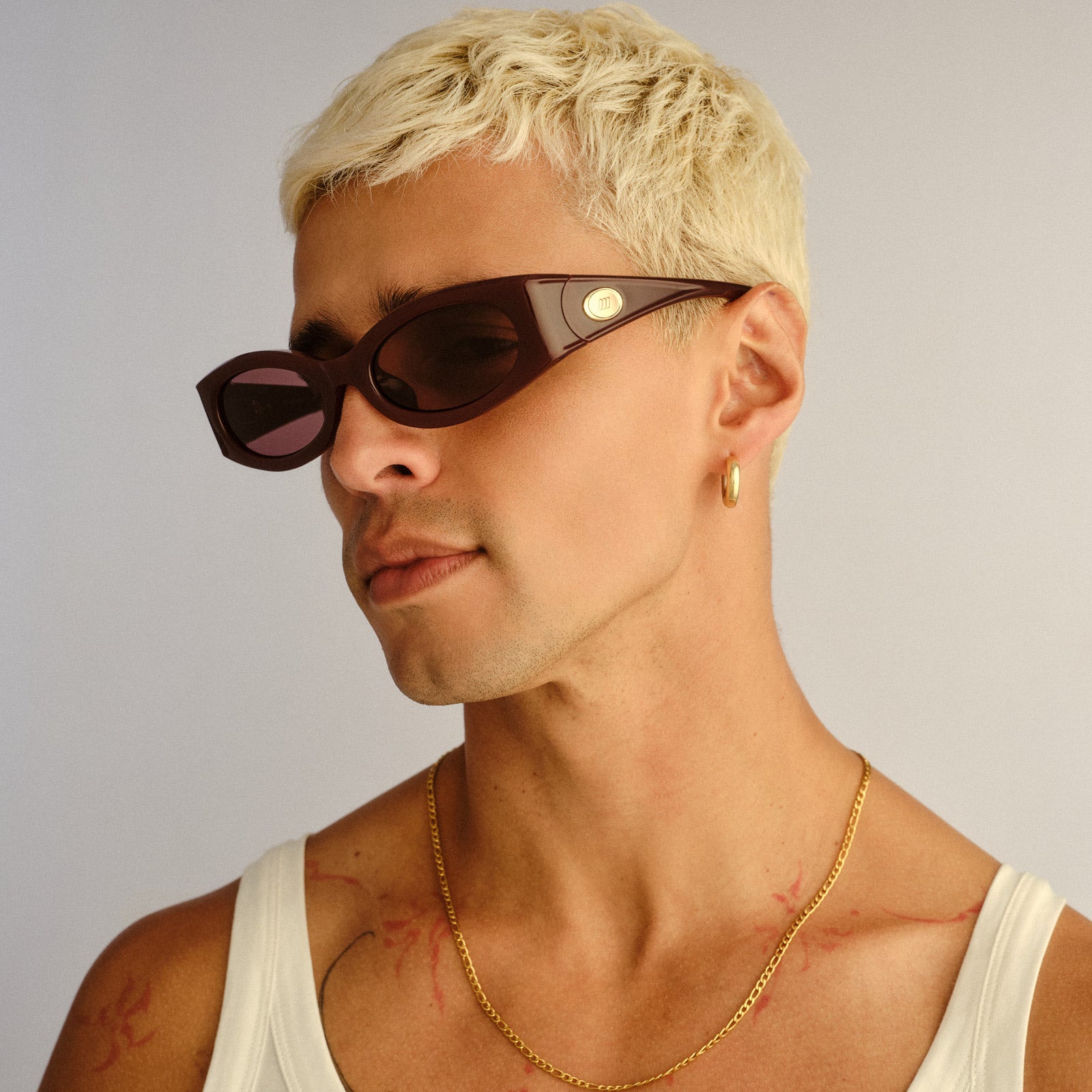 Glaciem Burgundy Uni-Sex Wrap Sunglasses | Le Specs