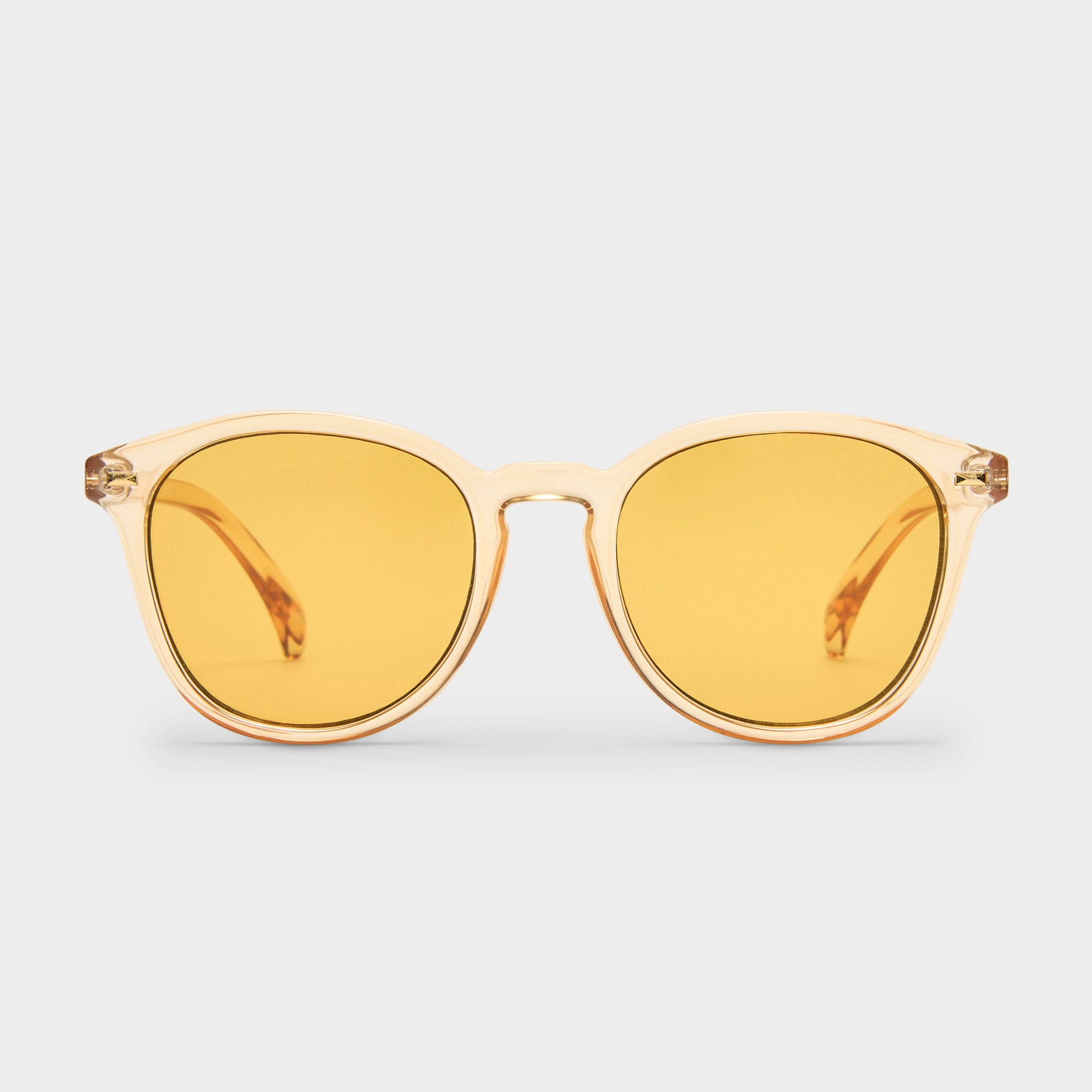 Bandwagon Sand Uni-Sex Round Sunglasses | Le Specs