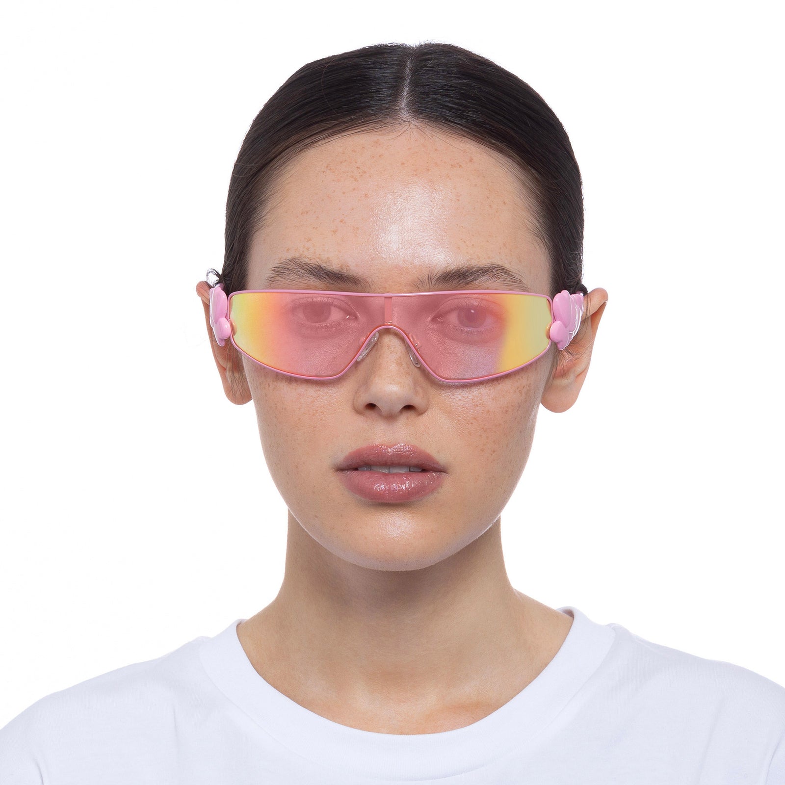 Temptress Pink Female Shield Sunglasses | Le Specs
