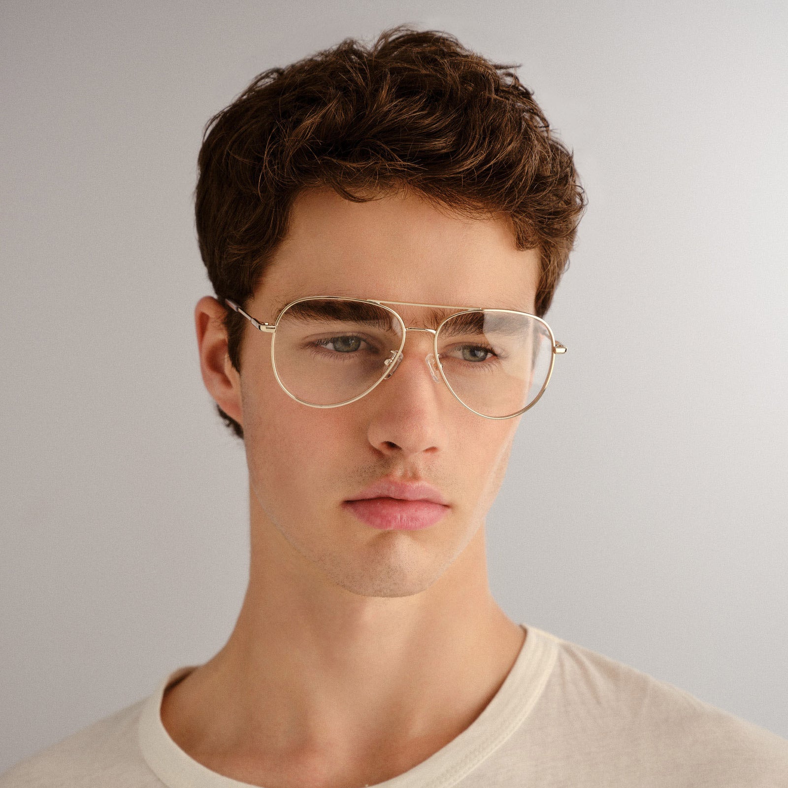 Compass Gold Uni-Sex Aviator Optical Frames | Le Specs