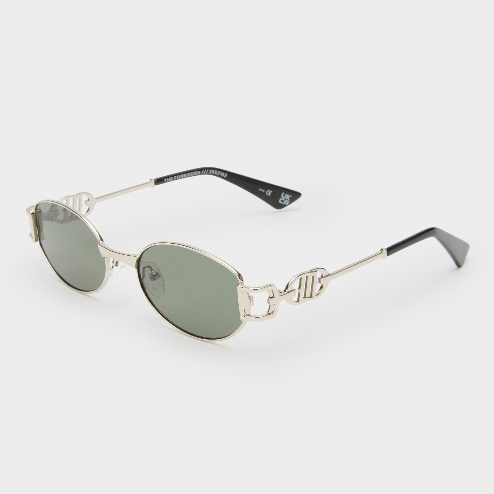 The Forbidden Silver Uni-Sex Oval Sunglasses | Le Specs