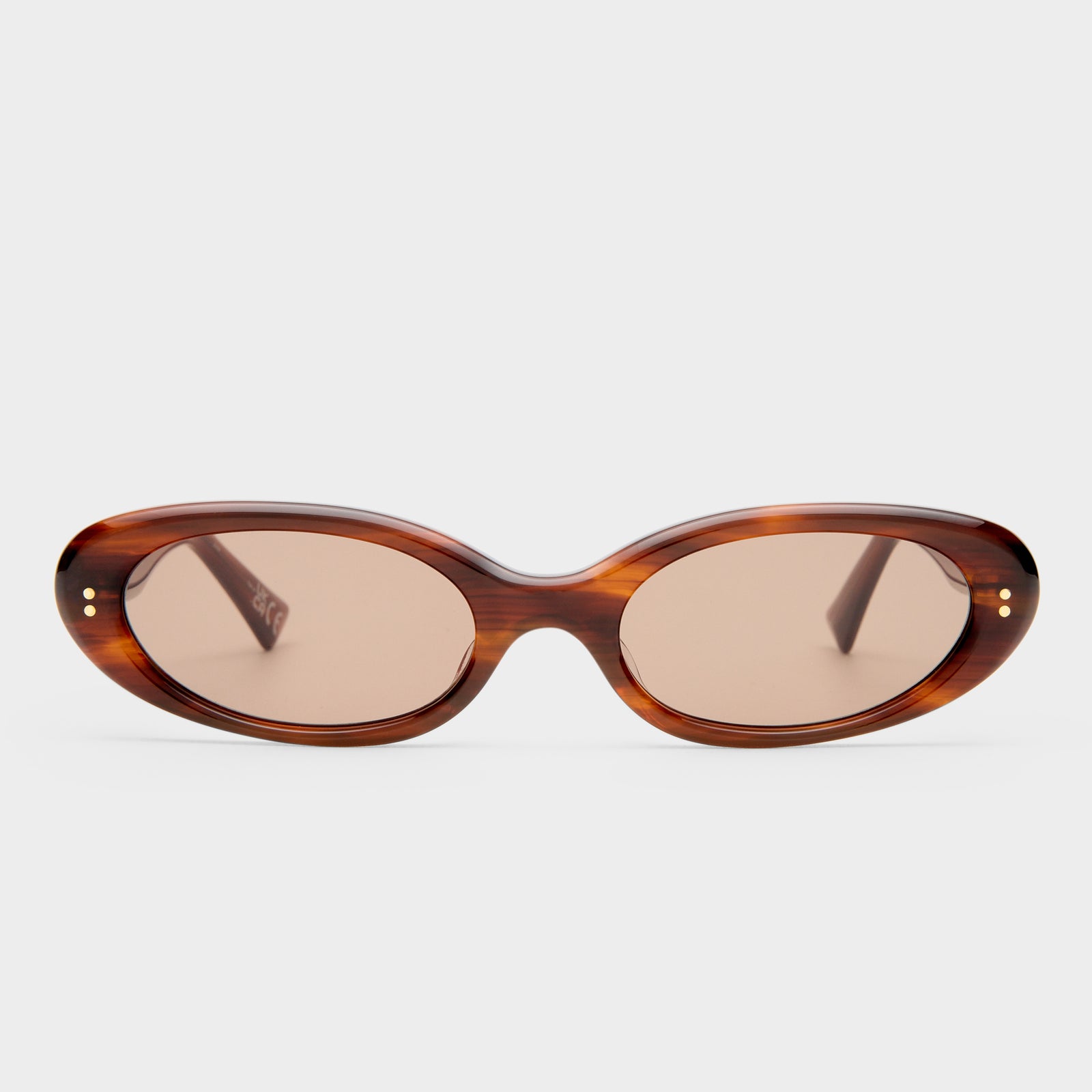Chicane Brown Haze Female Oval Sunglasses | Le Specs