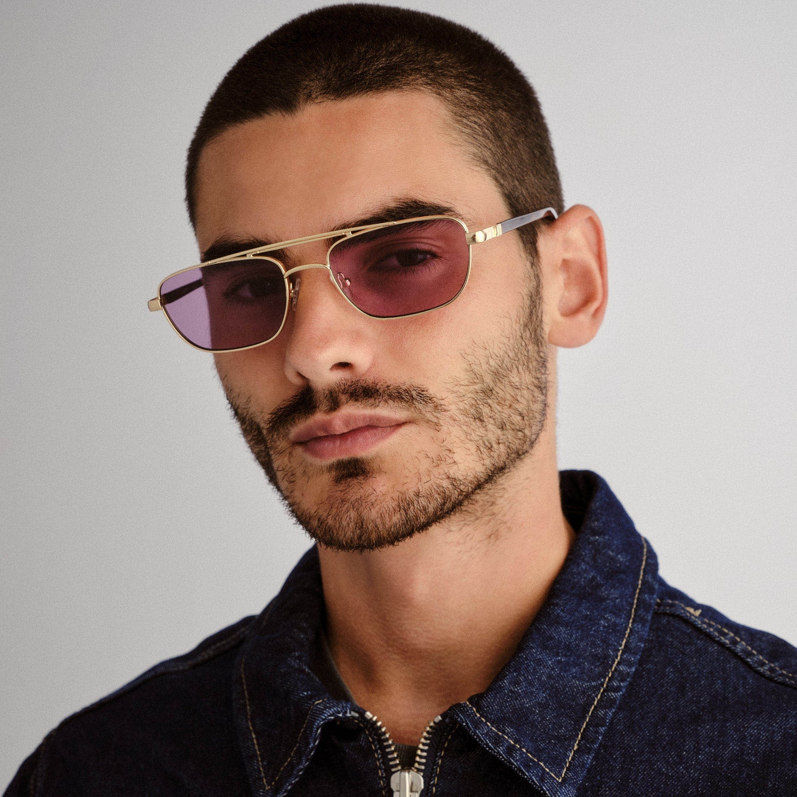 Le Mimi Gold Uni-Sex Aviator Sunglasses | Le Specs