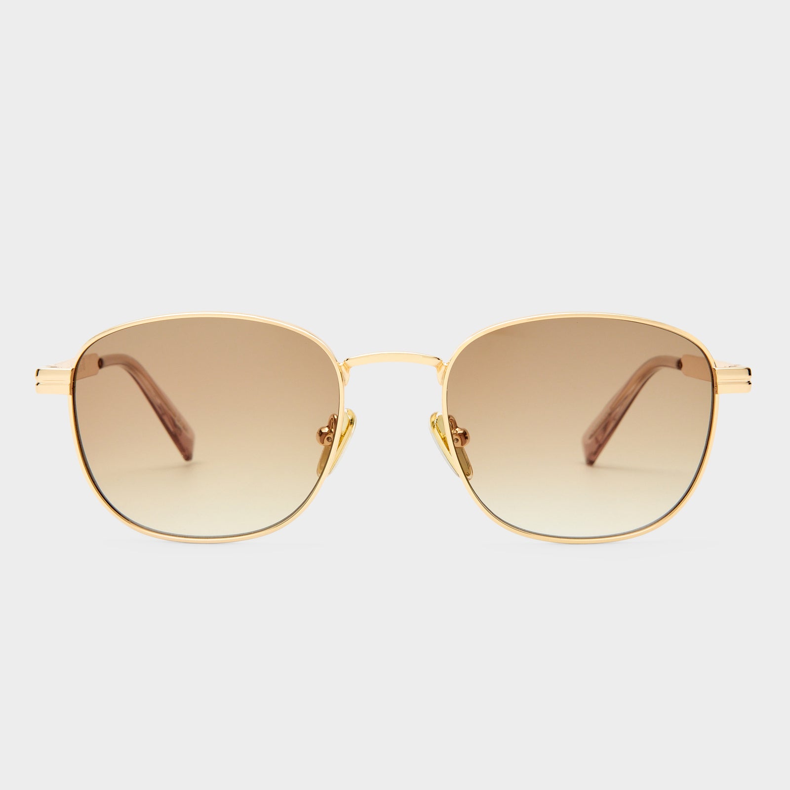 Zenith Gold Uni-Sex Square Sunglasses | Le Specs
