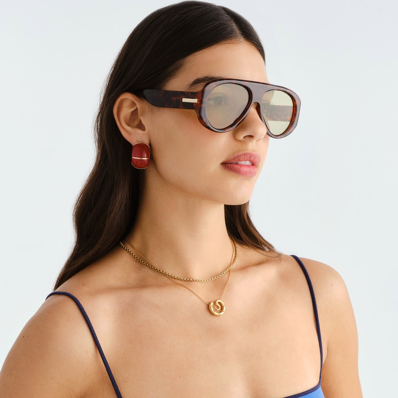 Dream Boat Tort Female Aviator Sunglasses | Le Specs