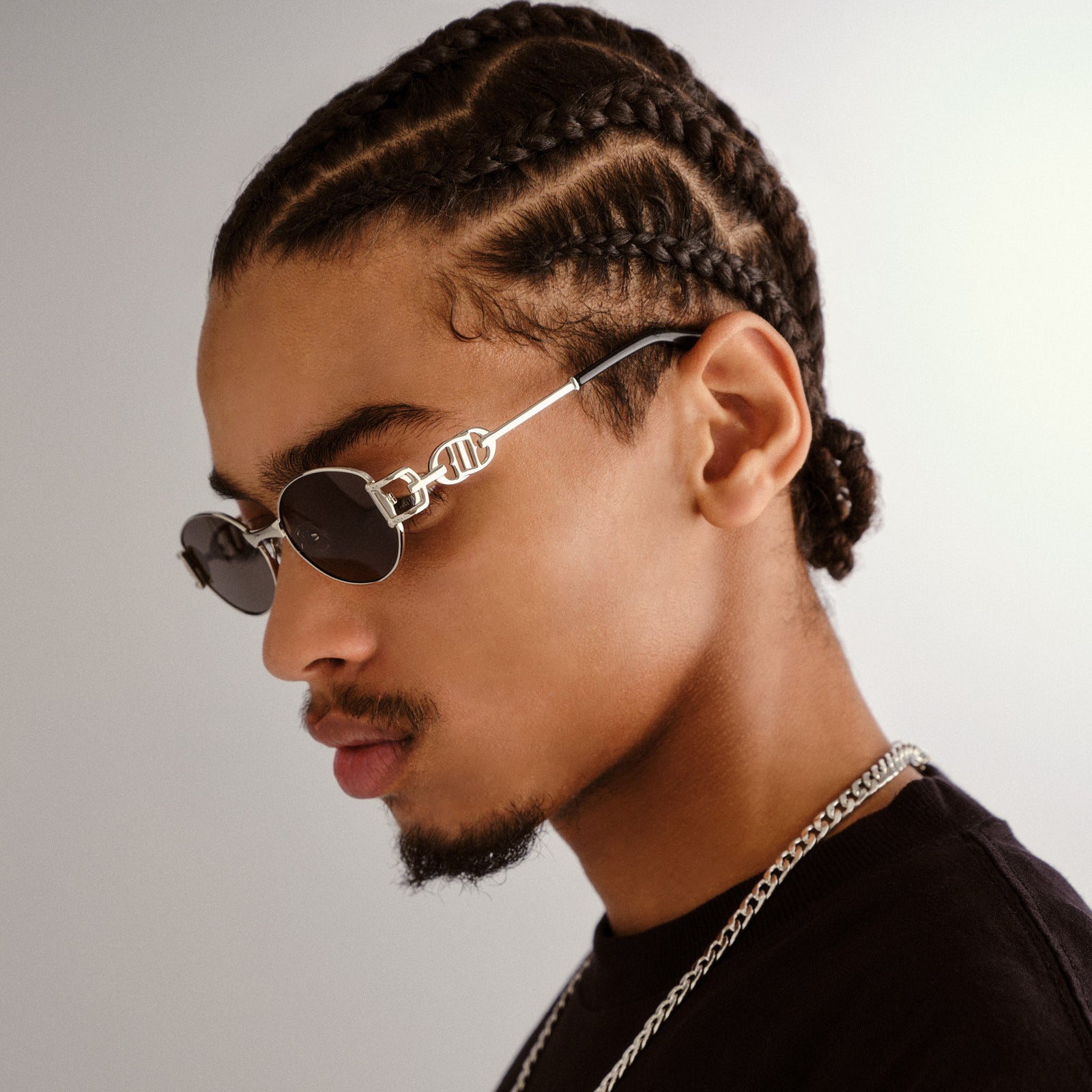 The Forbidden Silver Uni-Sex Oval Sunglasses | Le Specs