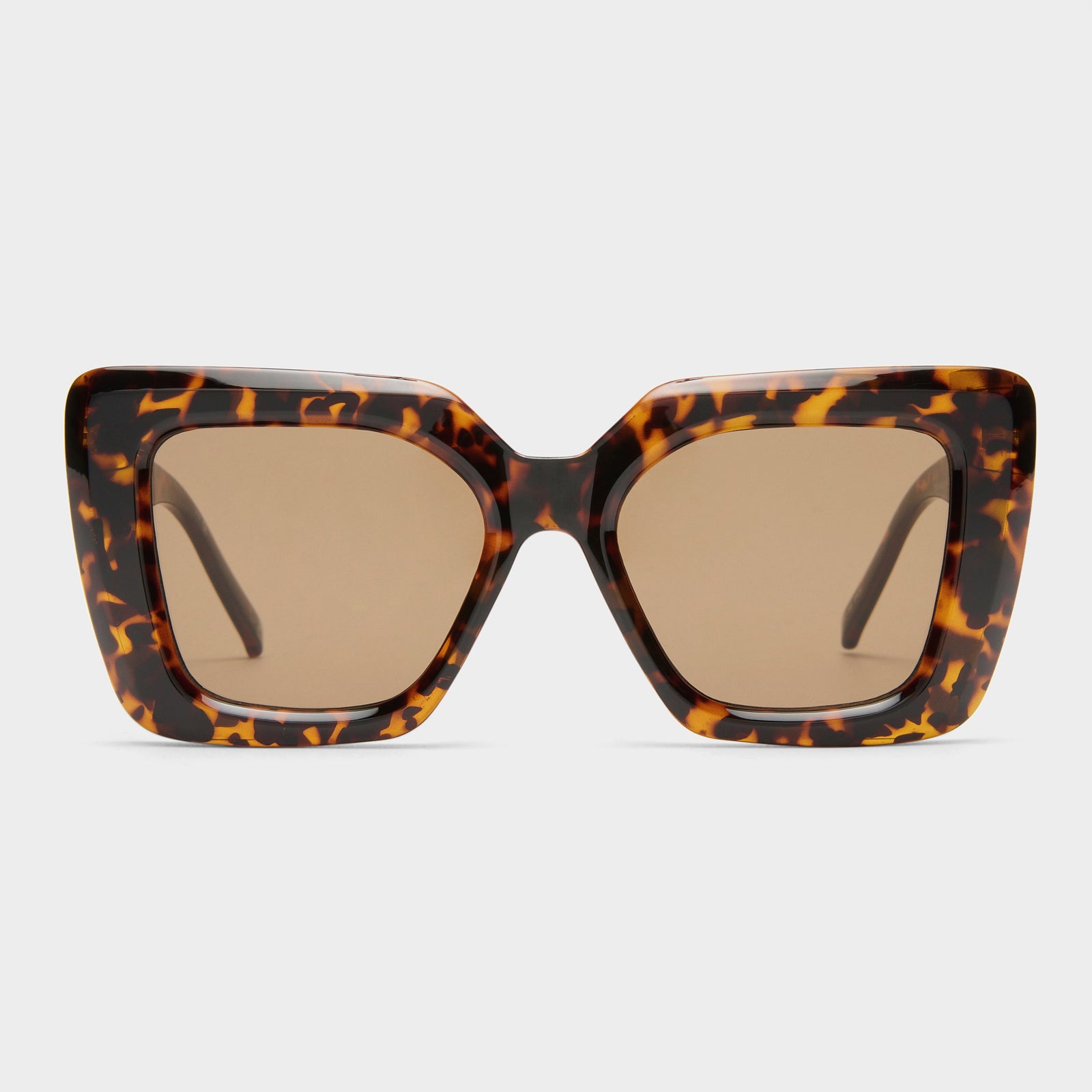 Unimaginable Dark Tort Female Square Sunglasses | Le Specs