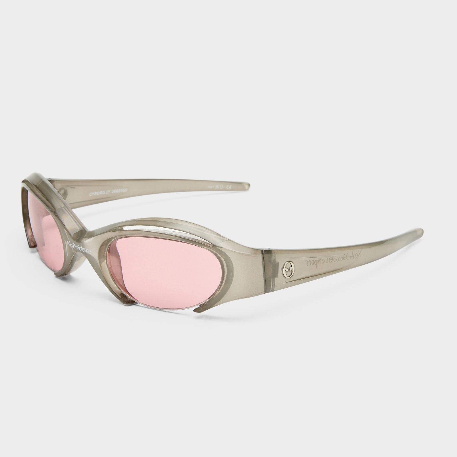 Cyborg Smoke Uni-Sex Oval Sunglasses | Le Specs