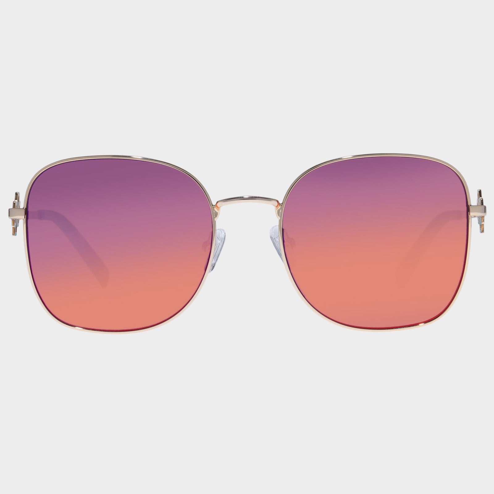 Metamorphosis Bright Gold Female Round Sunglasses | Le Specs