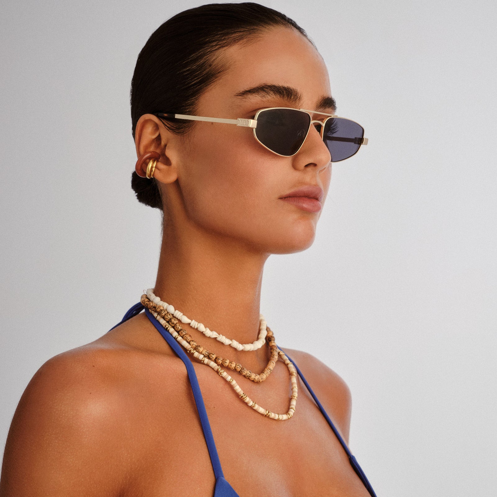 Treasure Gold Uni-Sex Aviator Sunglasses | Le Specs