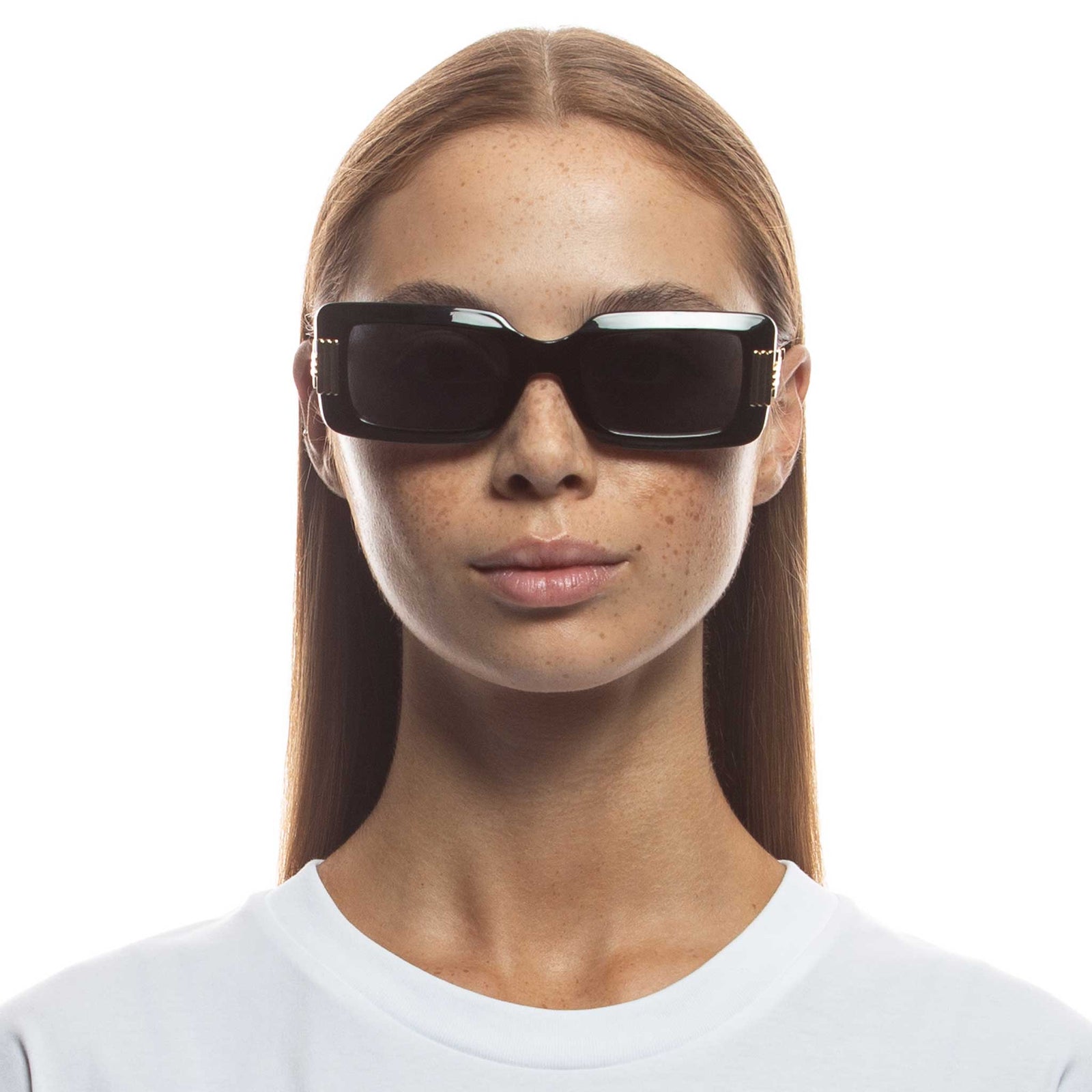 Orion Ridge Black Female Rectangle Sunglasses | Le Specs