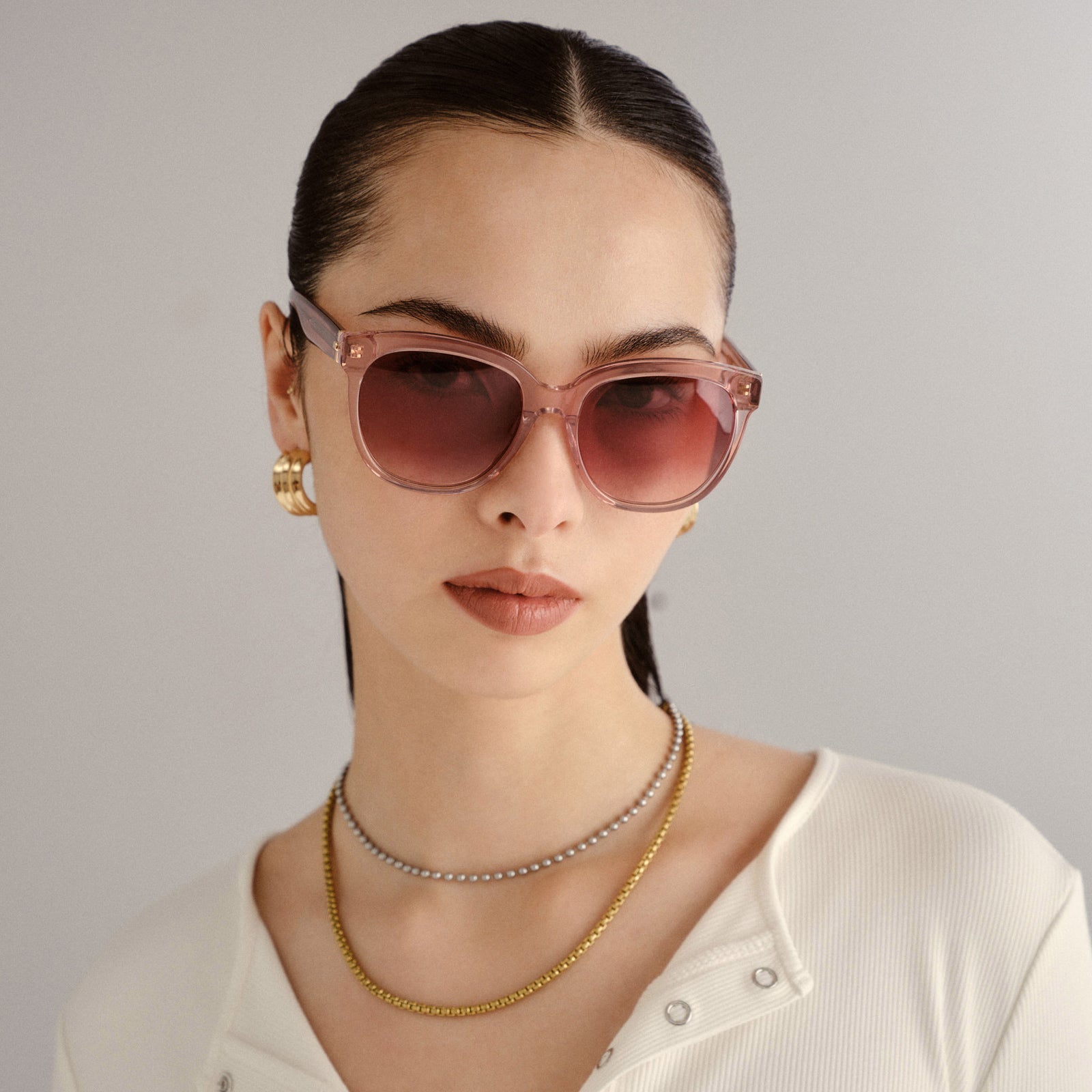 Maiden Rosewater Female Square Sunglasses | Le Specs