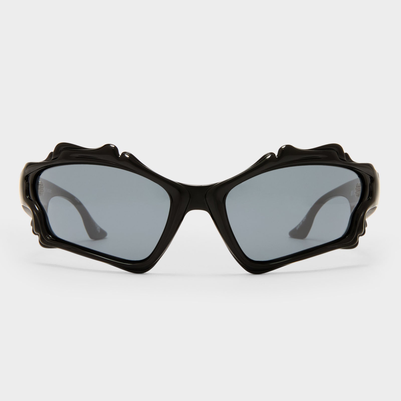 Le Siren Black Uni-Sex Wrap Sunglasses | Le Specs