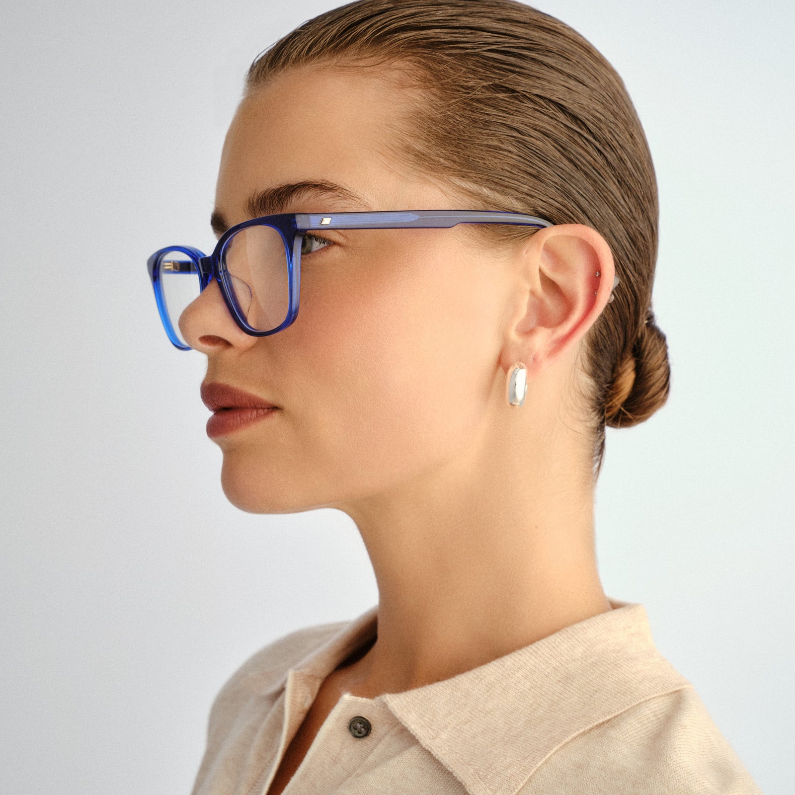 Off Script Cobalt Blue Uni-Sex Cat-Eye Optical Frames | Le Specs