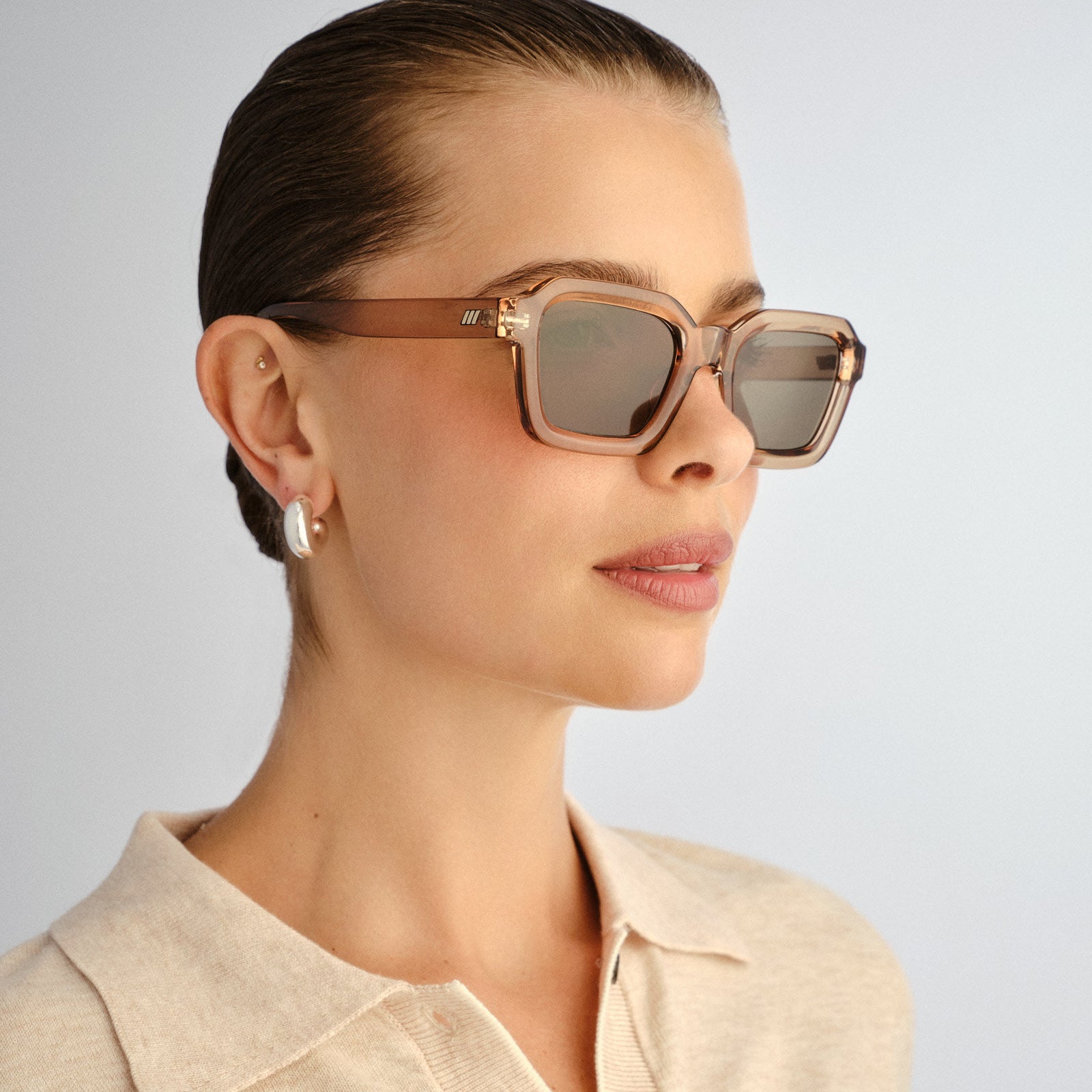 Impossible Whiskey Uni-Sex Square Sunglasses | Le Specs