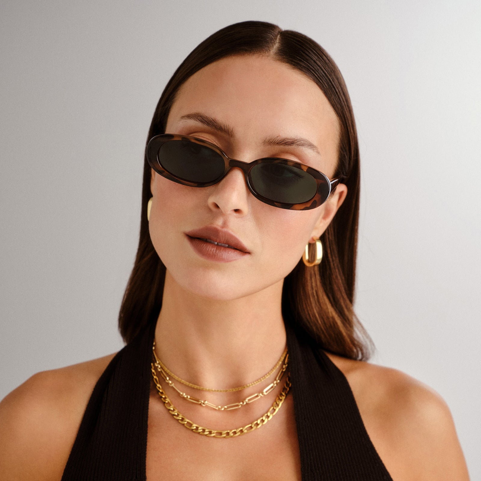 Outta Love Tort Uni-Sex Oval Sunglasses | Le Specs