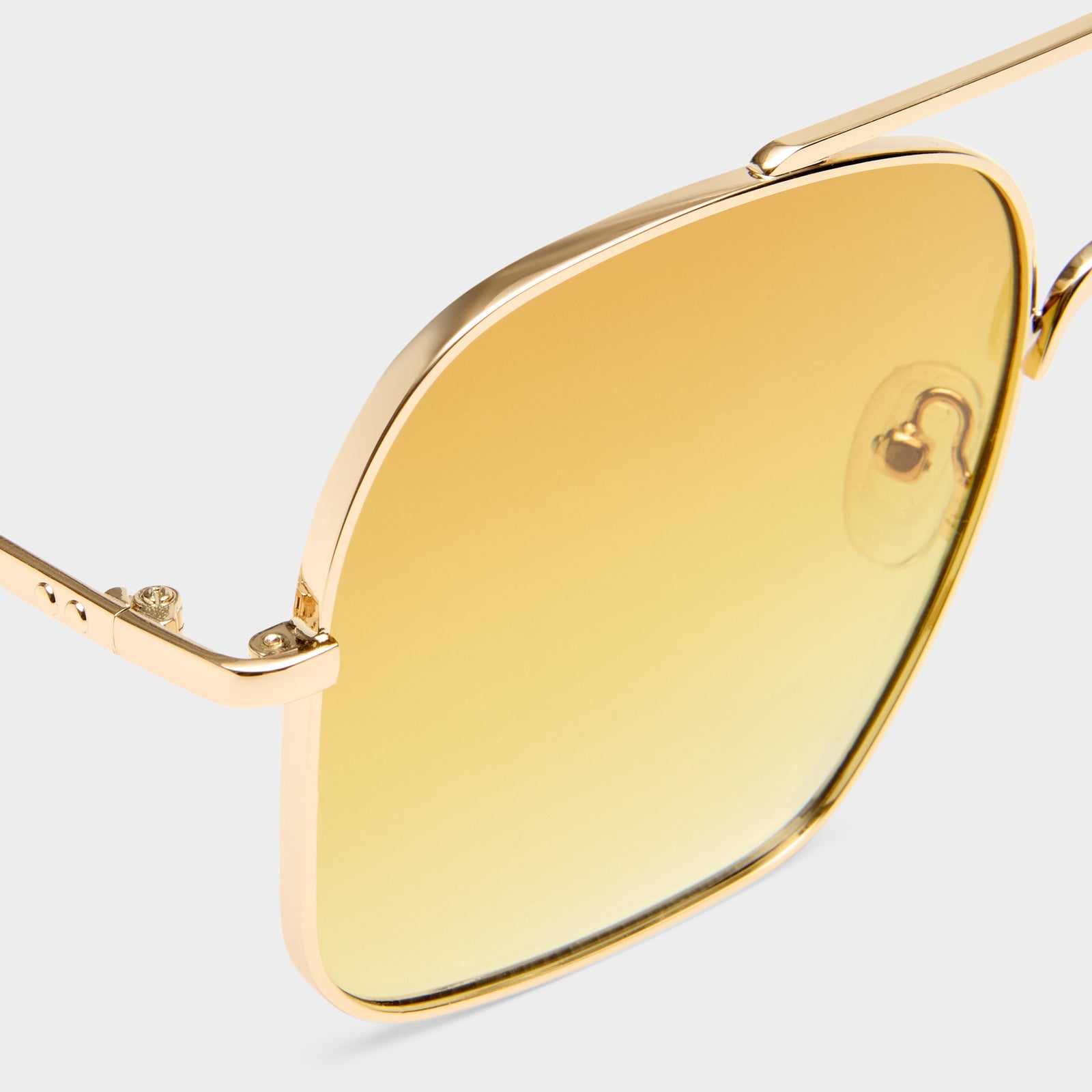 Civelle Bright Gold Tort Female Aviator Sunglasses | Le Specs