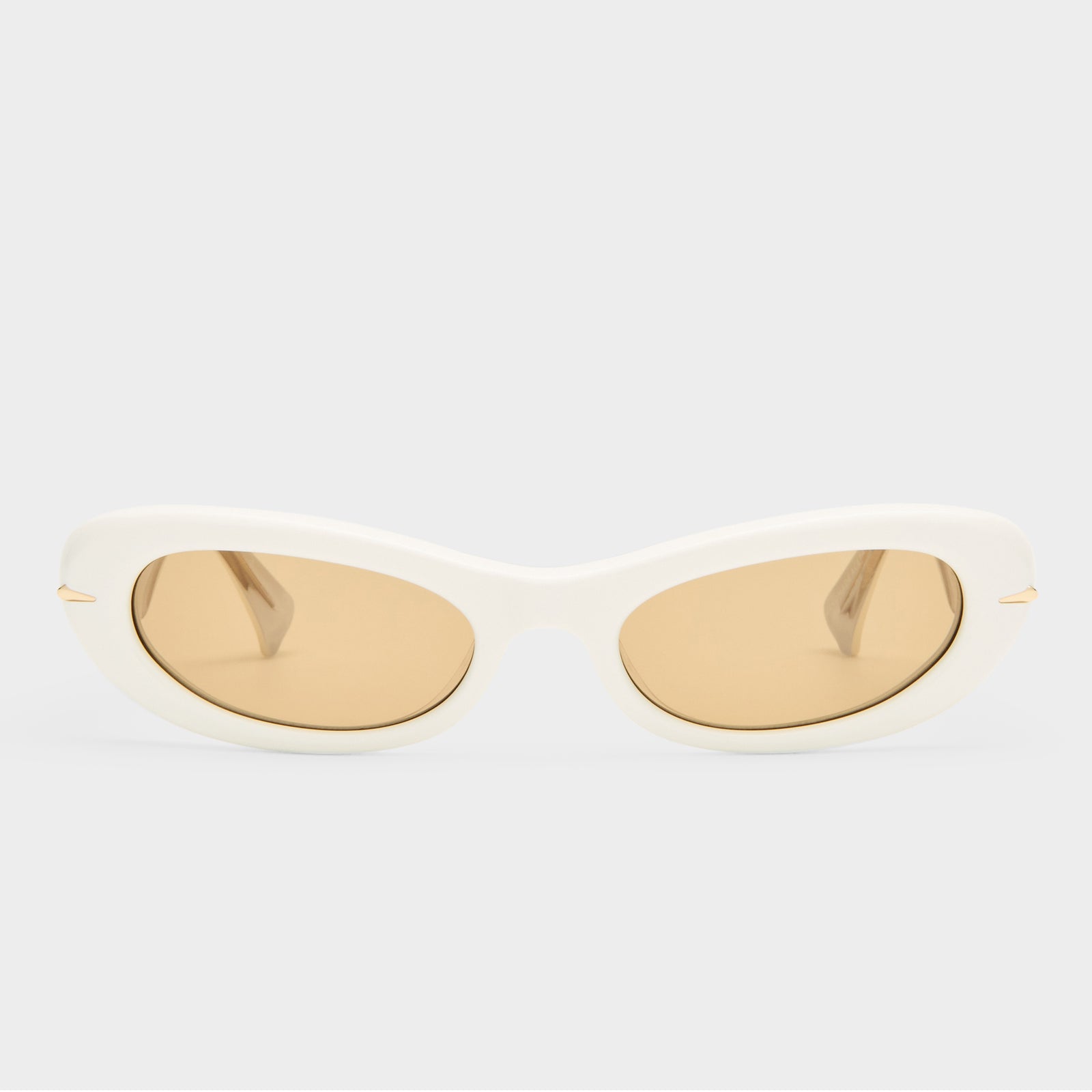 Numero Uno Ivory Female Oval Sunglasses | Le Specs