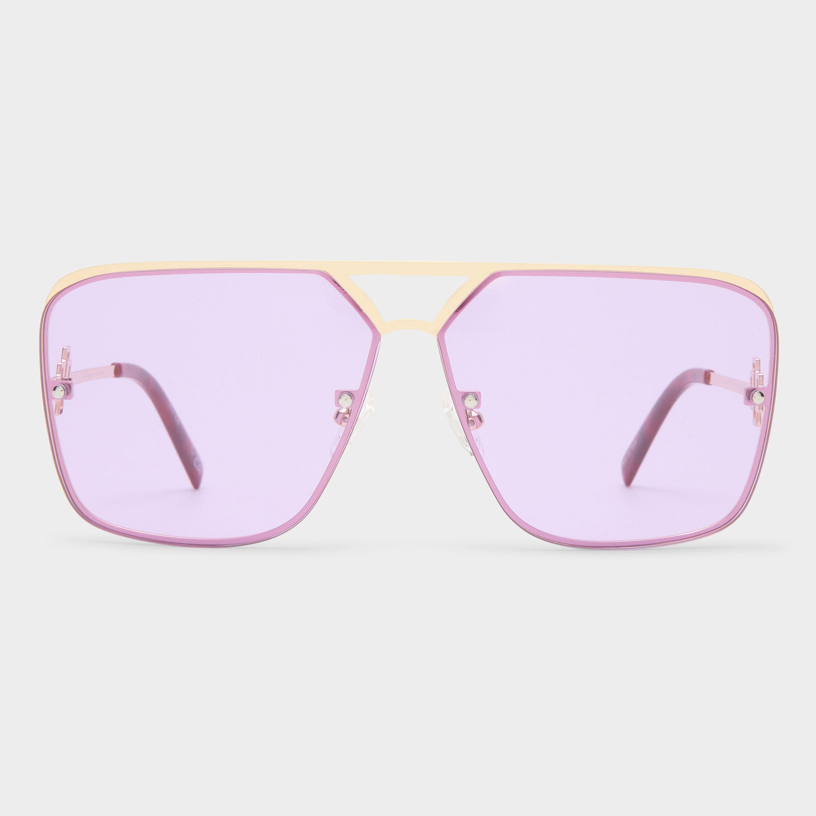 Metazoic Bright Gold Female D-Frame Sunglasses | Le Specs