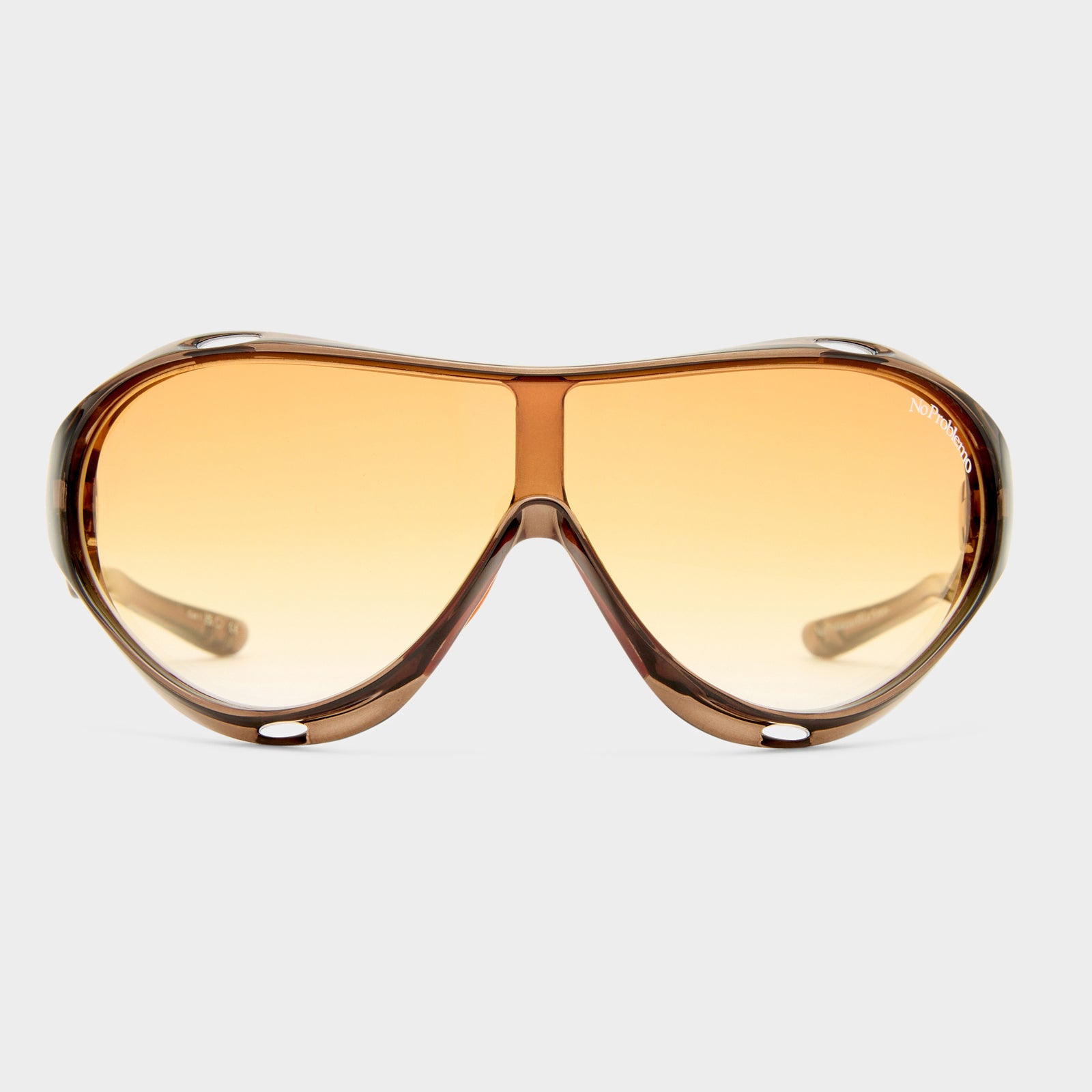 Iris Cocoa Uni-Sex Shield Sunglasses | Le Specs
